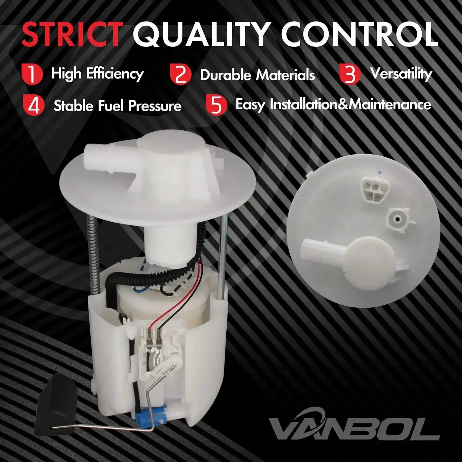 Electric Fuel Pump Module Assembly For Toyota Corolla Matrix And Pontiac Vibe 1.8L And 2.4L L4 Engines 2005 2018 Corolla 2005 2013 Matrix 2005 2010 Vibe Replacement E8874M E3781M - Image 5