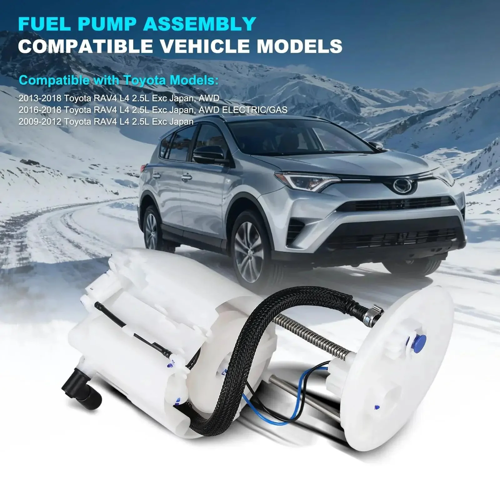 Electric Fuel Pump Module Assembly For Toyota RAV4 2009 Through 2018 2.5L L4 Direct Replacement Replaces E9003M E9004M 770200R010 232200V021 Easy Install Plug And Play - Image 7