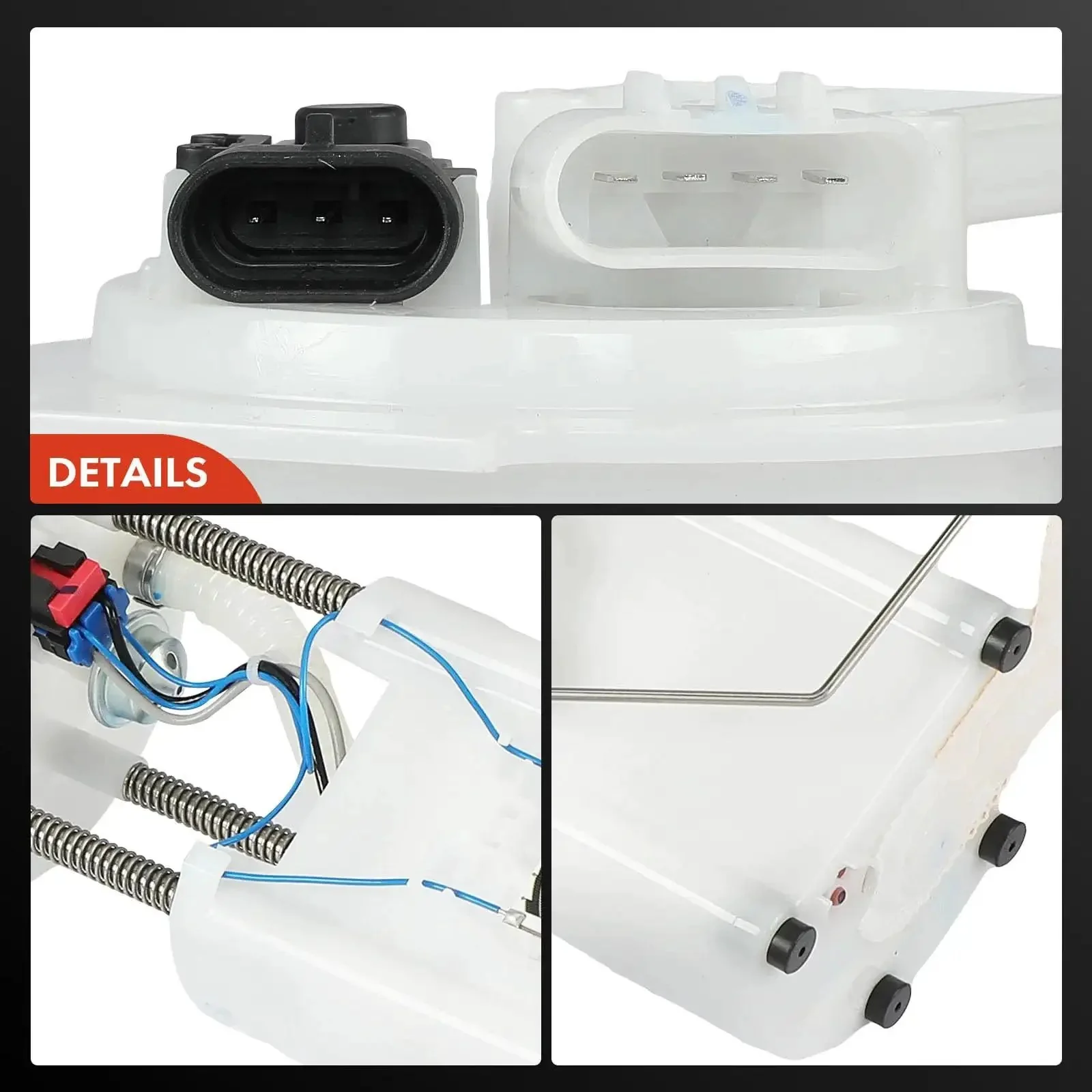 Electric Fuel Pump Module Assembly With Pressure Sensor For Pontiac Aztek And Buick Rendezvous 2004 V6 3.4L Gas Engine Replacement Part With Four Pins And Three Tubes Plug And Play Fit - Image 3