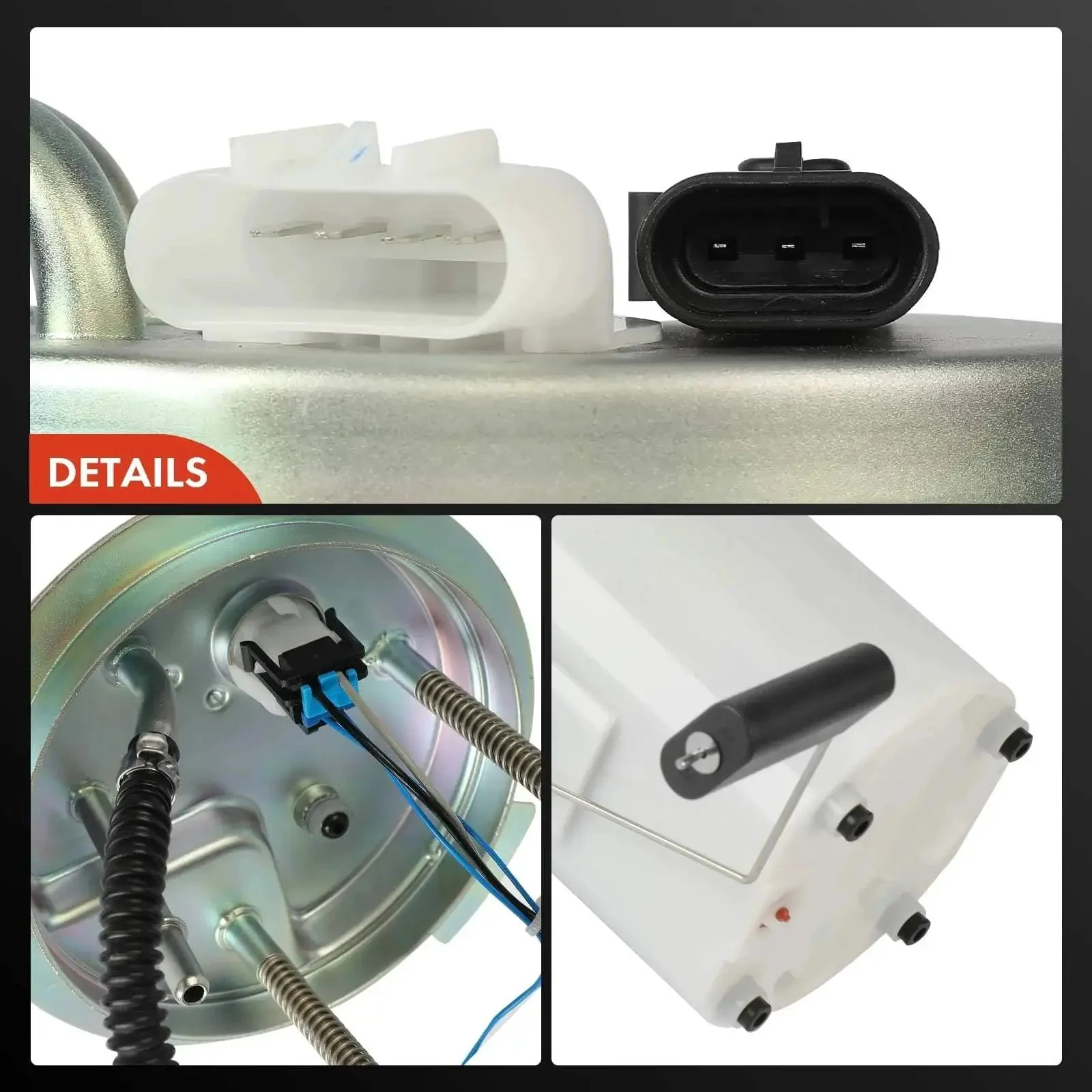 Electric Fuel Pump Module Assembly With Pressure Sensor For Chevy Tahoe And GMC Yukon 2005 2006 2007 V8 5.3L Flex Two Tube Ports Direct Fit Replacement For Easy Install And Long Lasting Performance - Image 3