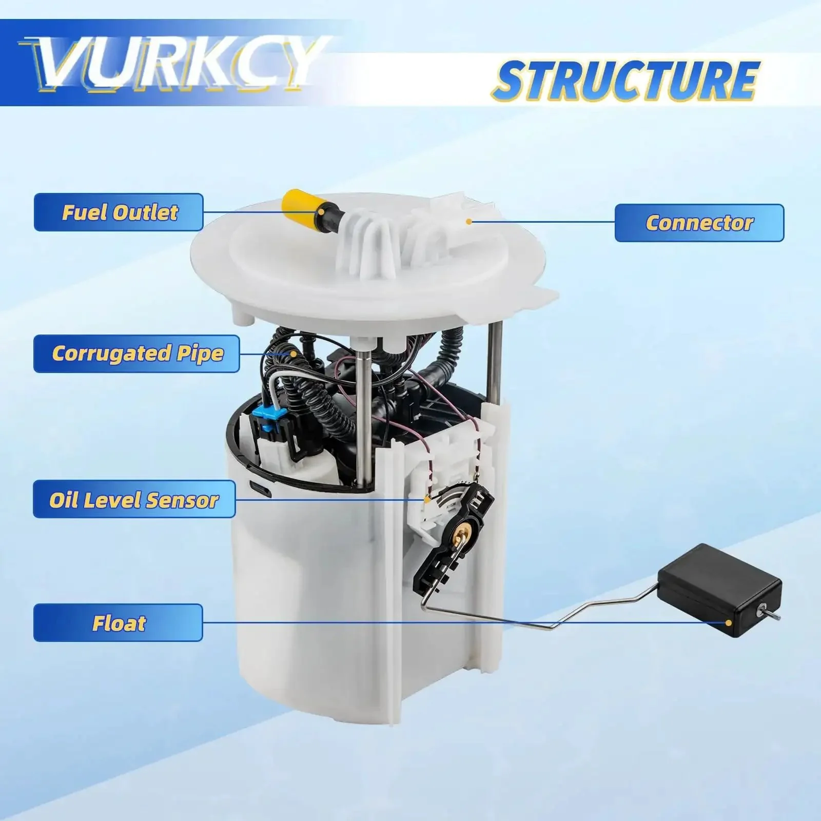 Electric Fuel Pump Module Assembly With Sending Unit For 2011 2012 2013 2014 2015 Dodge Durango And Jeep Grand Cherokee V6 3.6L Drop In Left Side Replacement Replaces E7271M FG0856 - Image 7