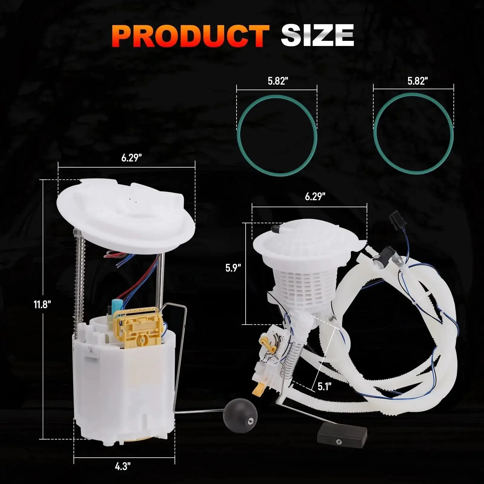 Electric Fuel Pump Module With Sending Unit Plug And Play For 2005 Through 2015 Dodge Challenger Charger Magnum And 300 Models Left Driver Side And Right Passenger Replaces 5136023 5136022 E7192M E7264A - Image 2