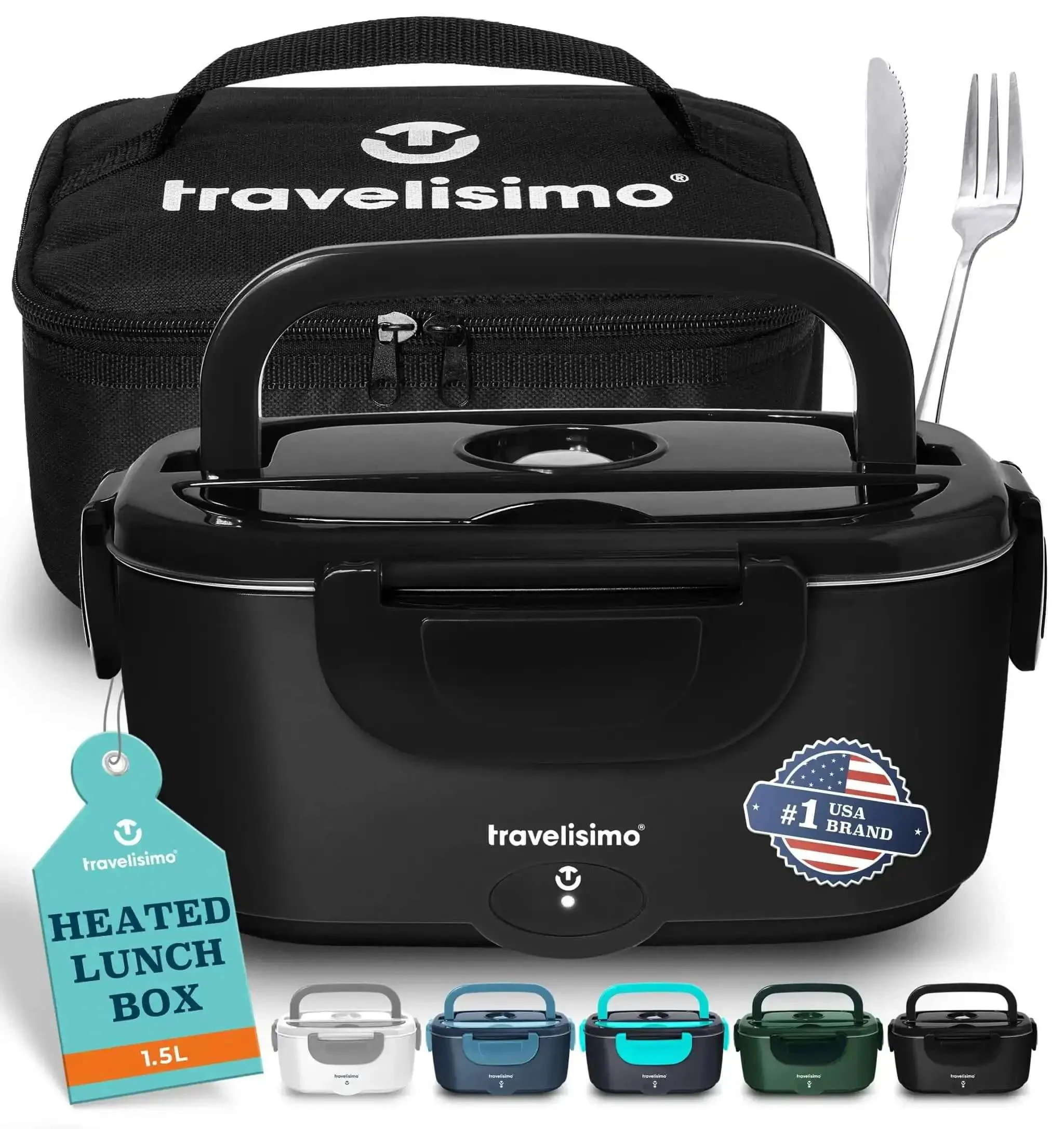 Electric Heated Lunch Box For Adults 100W Portable Food Warmer 1.5L Stainless Steel With 12 24 110V For Travel And Work Keeps Meals Hot On The Go Everyday