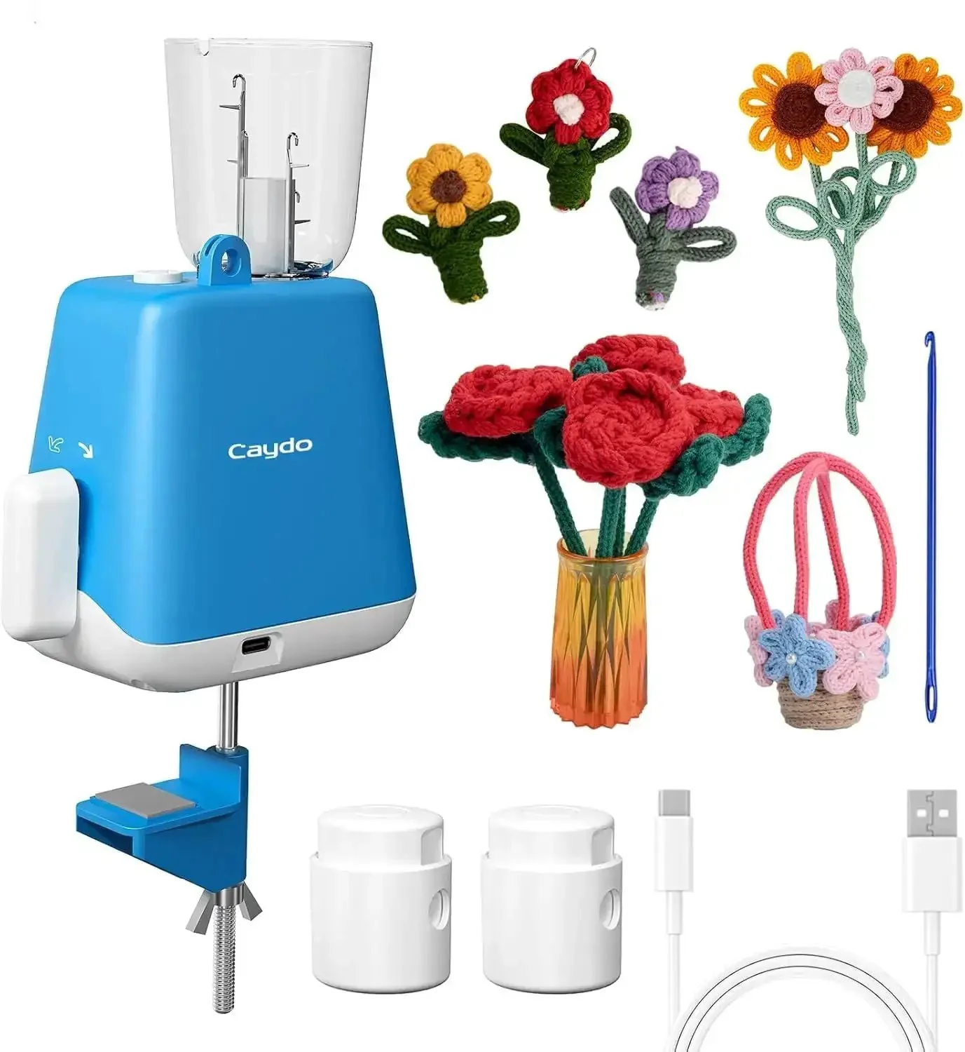 Electric ICord Knitting Machine Automatic ICord Maker With Tension Control Hands Free DIY Knitting Tool For Crocheters And Yarn Crafters Patent Design Options