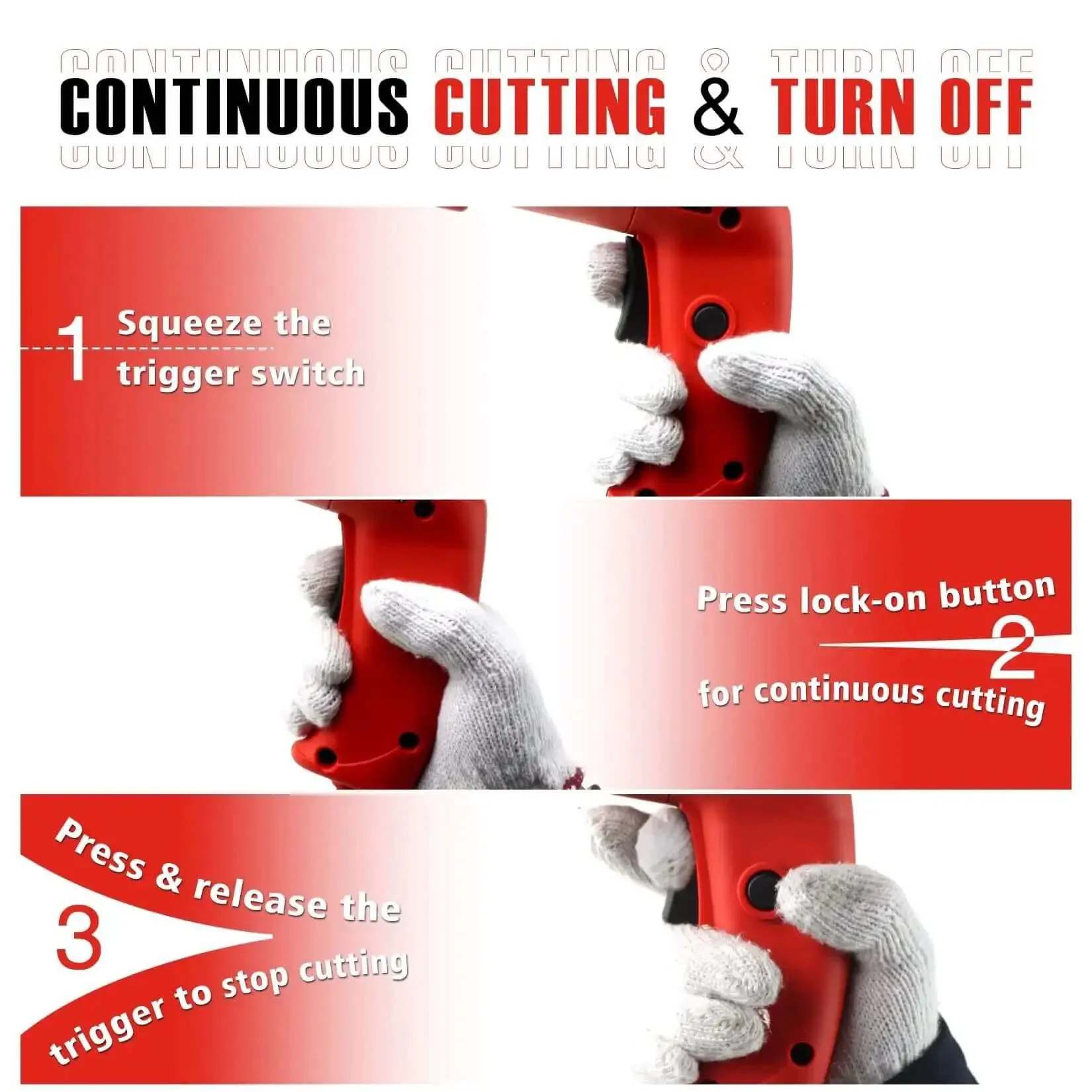 Electric Metal Cutting Shear For 14 Gauge Steel And 16 Gauge Stainless, 4.0 Amp Corded Cutter, Variable Speed, 360 Degree Swivel Head, 2500 SPM, Double Cut Design For Clean, Curling Edges And Fast, DIY Friendly Heavy Duty Workshop Must Have - Image 6