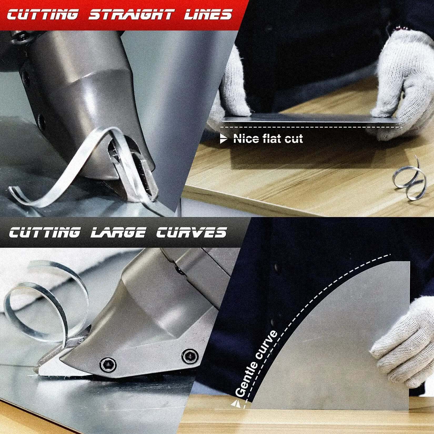 Electric Metal Cutting Shear For 14 Gauge Steel And 16 Gauge Stainless, 4.0 Amp Corded Cutter, Variable Speed, 360 Degree Swivel Head, 2500 SPM, Double Cut Design For Clean, Curling Edges And Fast, DIY Friendly Heavy Duty Workshop Must Have - Image 7