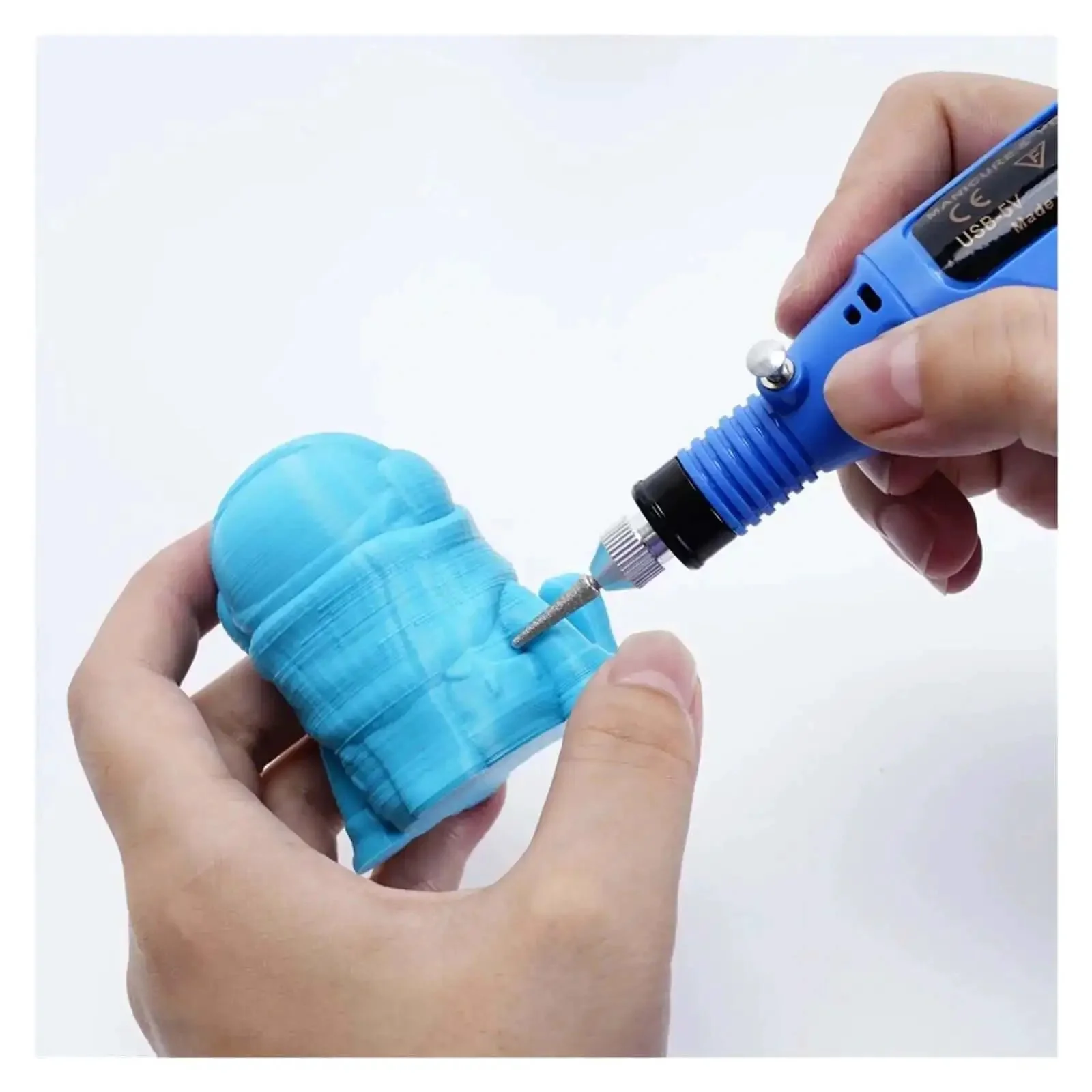 Electric Polisher Sander Kit For Polishing Deburring And Edge Trimming Of 3D Models And DIY Projects With 3D Printer Parts Black Durable Easy To Use Versatile Model Making Tool For Home And Workshop - Image 4