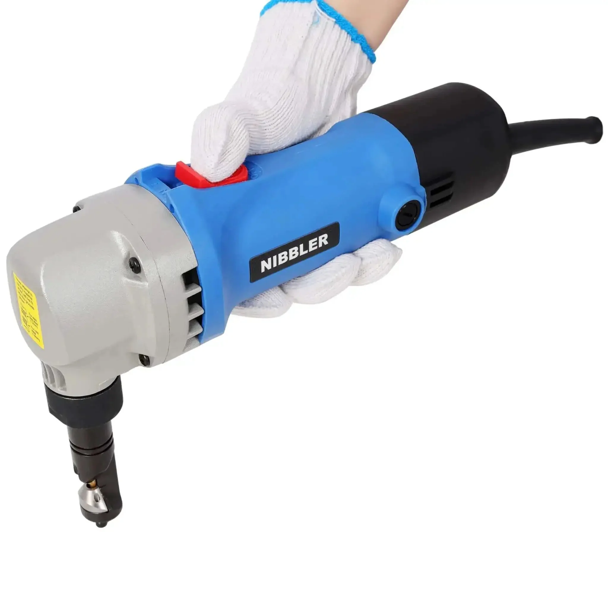Electric Sheet Metal Nibbler 16 Gauge Cutter 500W 2000 RPM 360 Degree Rotating Nibbler For Stainless Steel Aluminum Plastic And Wood Lightweight Workhorse Cutting Tool For Straight Curves And Circular Cuts - Image 7