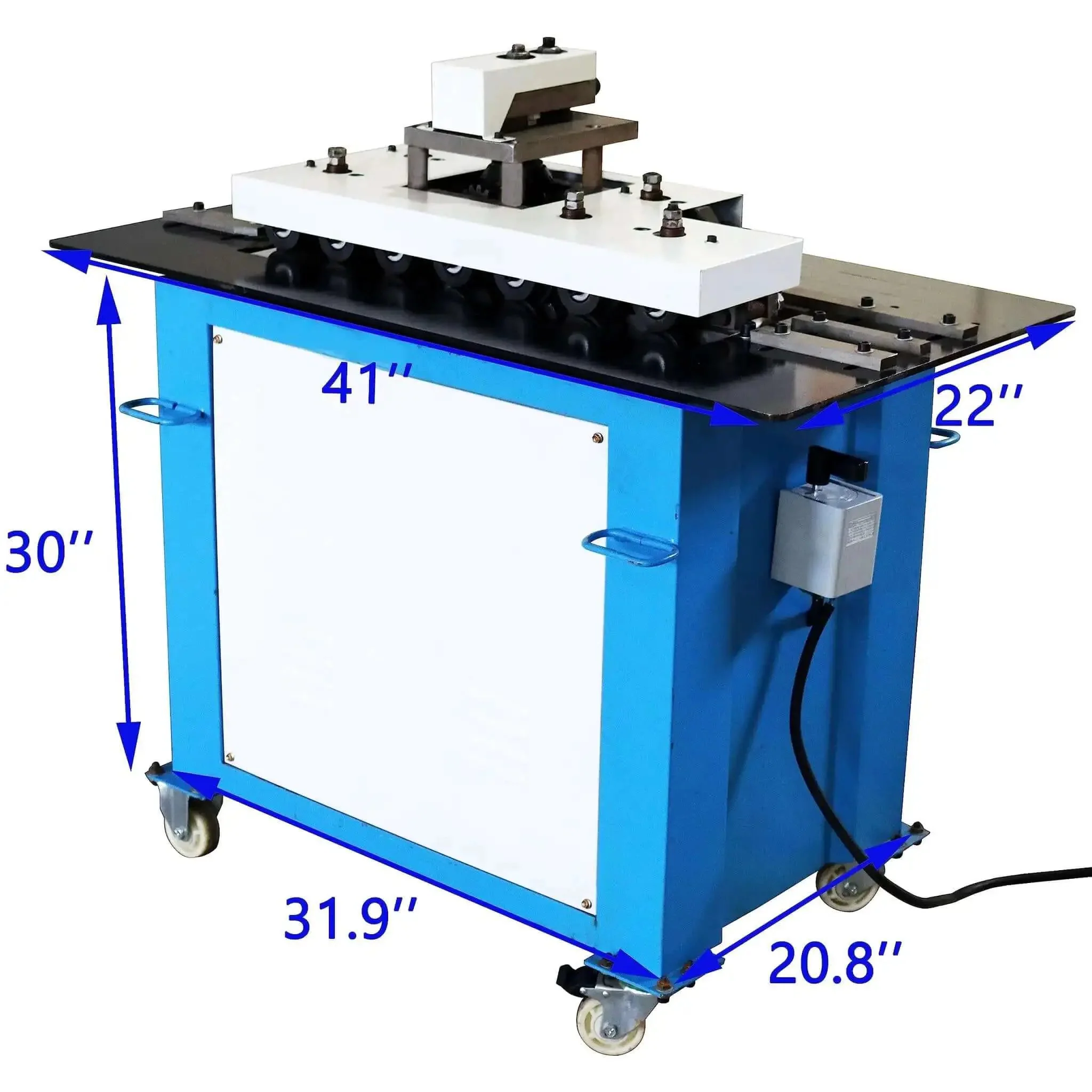 Electric Sheet Metal Seaming Machine For 0.02 To 0.05 Inch Thick Sheets 220V Pro Grade Beefed Up Seam Rolling Forming Tool With Alloy Steel Rollers For Curved Corners Z Bone Right Angles And Flush Joints - Image 7