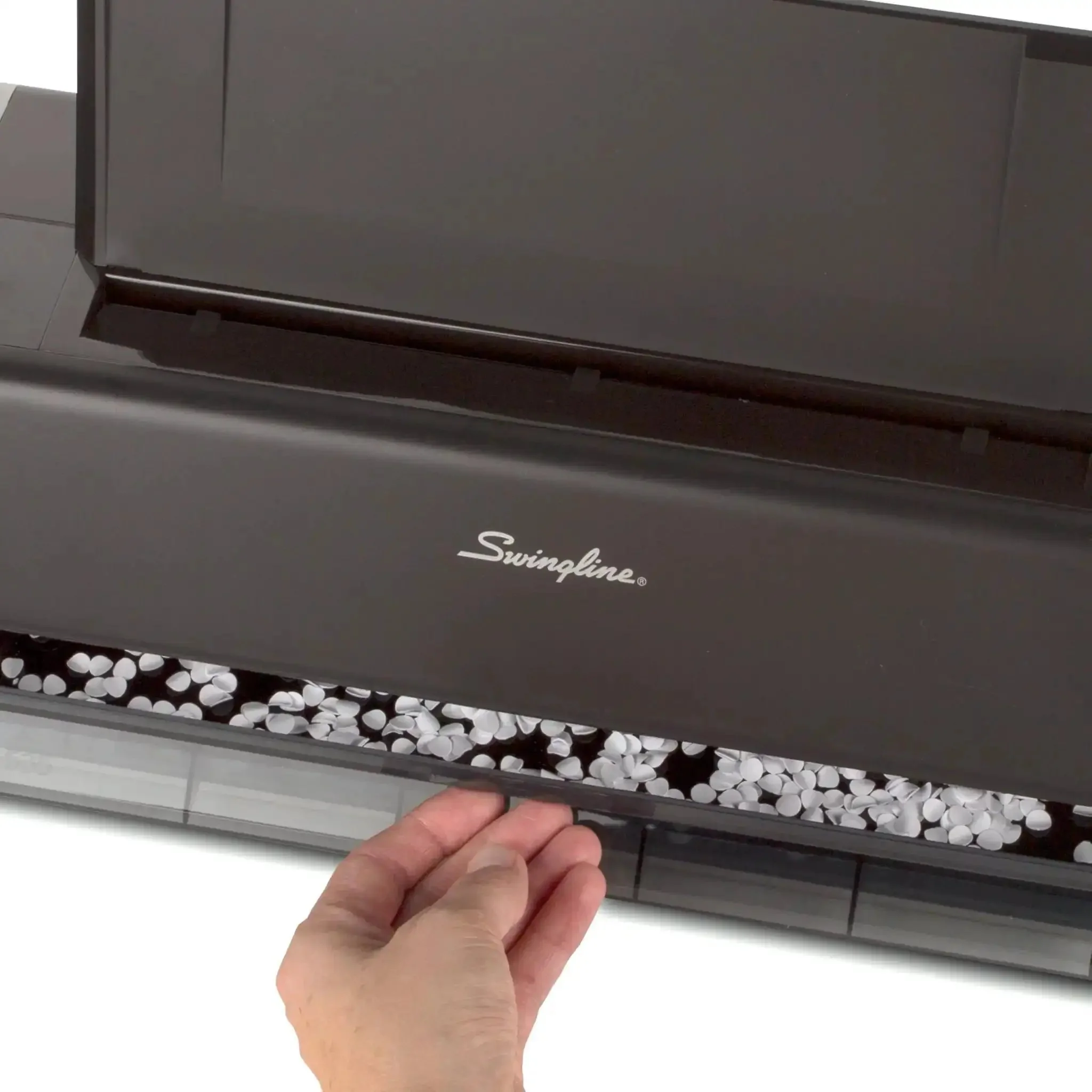 Electric Three Hole Punch For 28 Sheet Capacity With Auto Jam Reverse And Touch Screen Control Platinum Finish For Precise Nine Thirty Second Inch Holes And Three Ring Binder Compatibility - Image 5