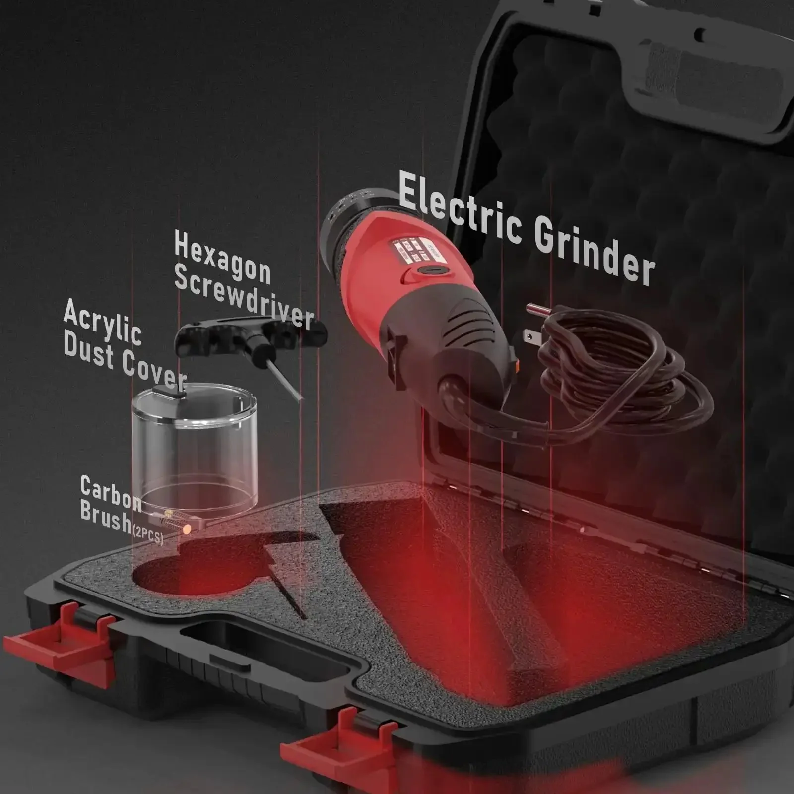 Electric TIG Tungsten Electrode Sharpener And Grinder For Welding, Handheld 110V Rotary Tool With Flat Grinding Block And Cut Off Slot, Four Sizes And Three Angles No Brainer Quick Setup For Beginners And Pros - Image 2