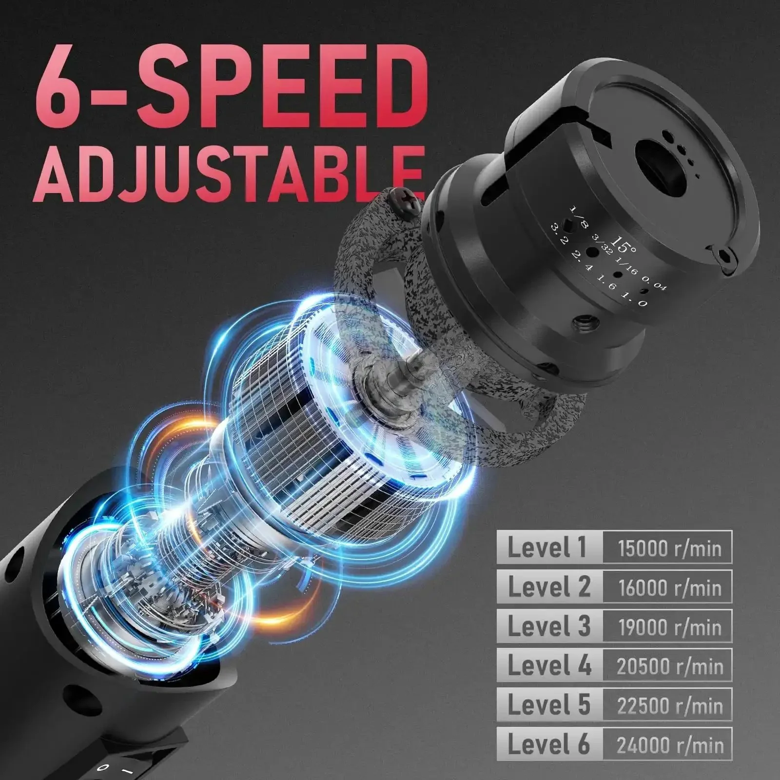 Electric TIG Tungsten Electrode Sharpener And Grinder For Welding, Handheld 110V Rotary Tool With Flat Grinding Block And Cut Off Slot, Four Sizes And Three Angles No Brainer Quick Setup For Beginners And Pros - Image 6