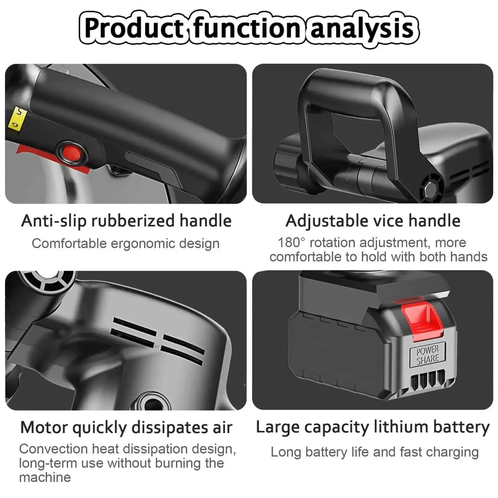 Electric Wall Plastering Machine With Battery Power Fast Cement Mortar Smoothing Tool For Concrete Finishing Polisher For Drywall And Stucco Pro Grade High Torque Heavy Duty Performance With One Battery Included - Image 4