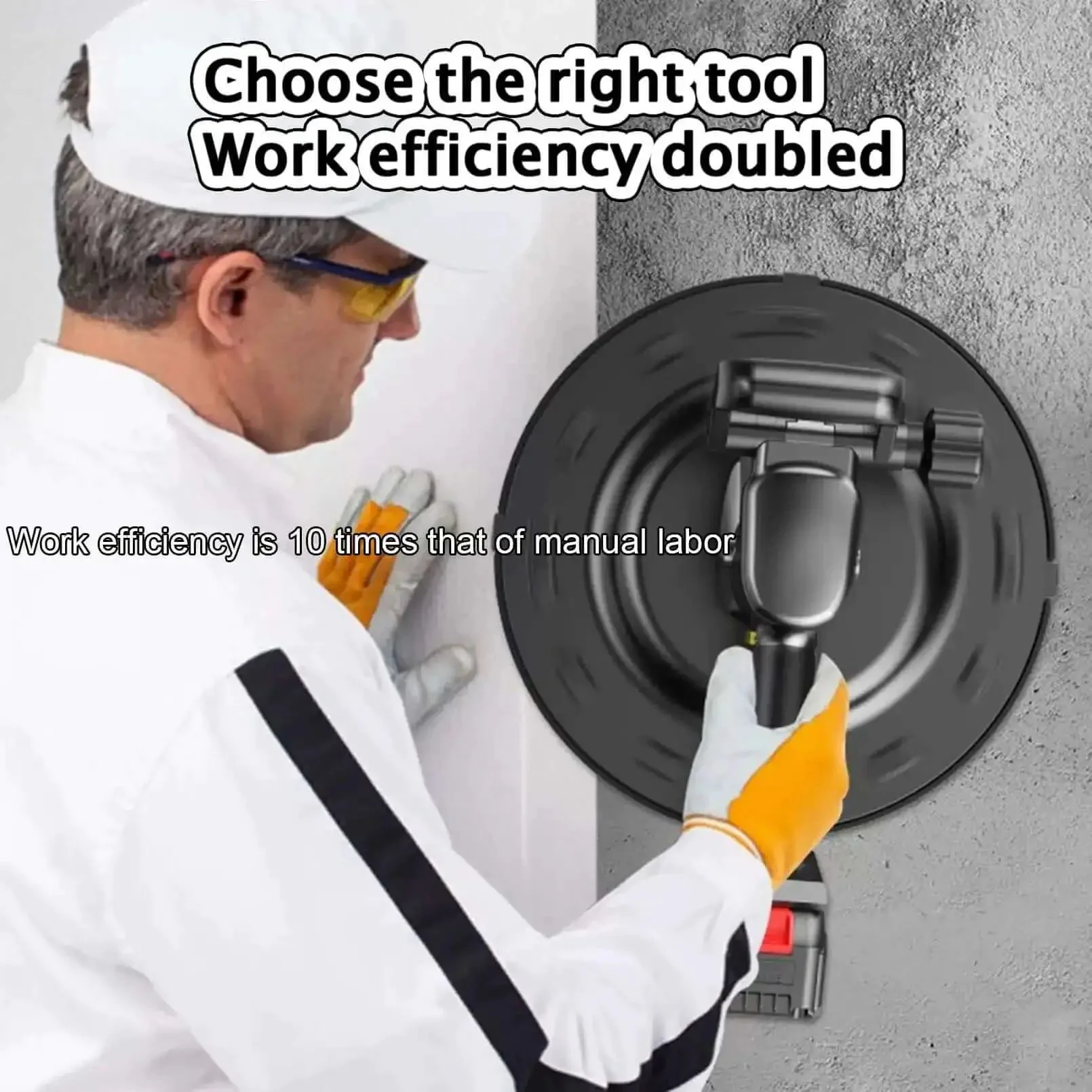 Electric Wall Plastering Machine With Battery Power Fast Cement Mortar Smoothing Tool For Concrete Finishing Polisher For Drywall And Stucco Pro Grade High Torque Heavy Duty Performance With One Battery Included - Image 7