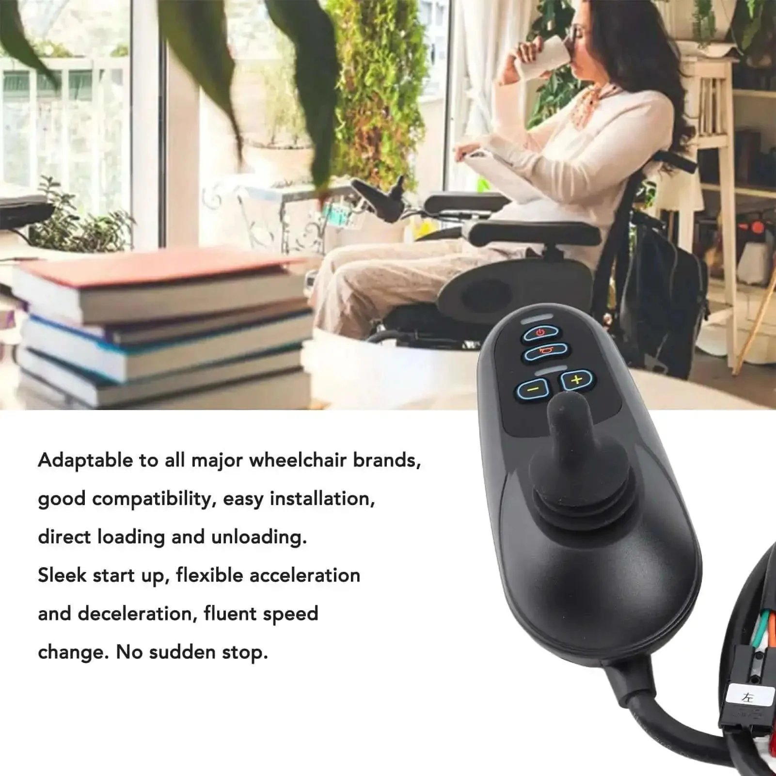 Electric Wheelchair Controller With Smooth Speed Change And Easy Install Works With Most Wheelchairs Stable Electromagnetic Brake System For Safe Parking And Anti Skid Stops Quick Replacement For Disabled Comfort On The Go - Image 5