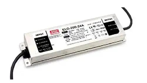 ELG-200-24B LED Power Supply 24V 8.4A 201.6W With PFC Single Output Constant Voltage And Current Universal AC Input Dry Damp Wet Locations Ideal For LED Lighting And Street Lights 5 Year Warranty