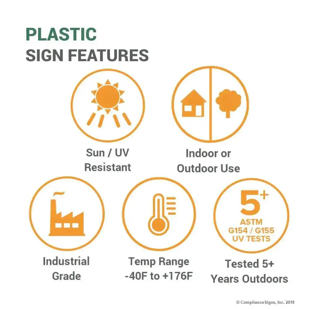 Emergency Generator Stop Sign 10x7 Inch Plastic For Electrical Panels Indoor Outdoor Weather Resistant With Protective Laminate And Easy Mount Holes 0.20 Inch Resists Chemicals Abrasion Moisture - Image 3