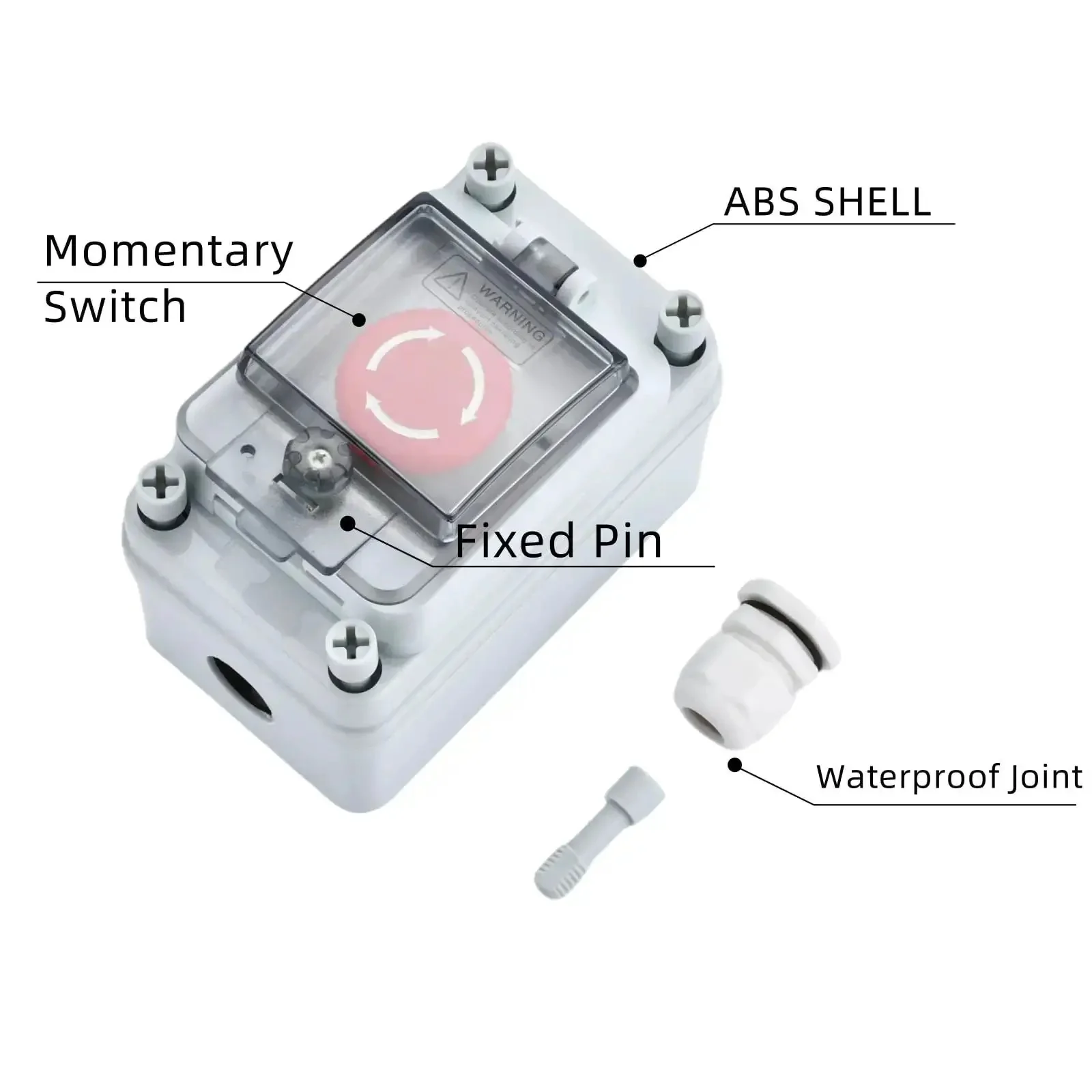 Emergency Stop Button Box 660V 10A Waterproof Outdoor Safety Switch For Industrial Use Rugged E Stop Push Button Box IP67 Weatherproof Enclosure With Dustproof And Impact Resistant Shell - Image 7