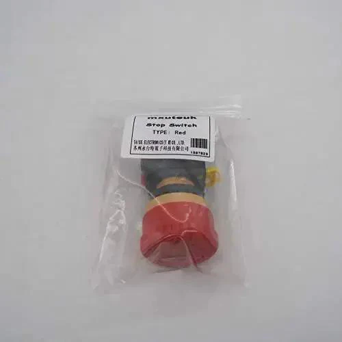 Emergency Stop Push Button Switch 2 NC Contacts Latching Type 600V 10A Industrial Control Button 40mm Diameter 22mm Panel Mount Hole Adjustable 6mm Panel Thickness Heavy Duty Built To Last For Machinery Safety - Image 2