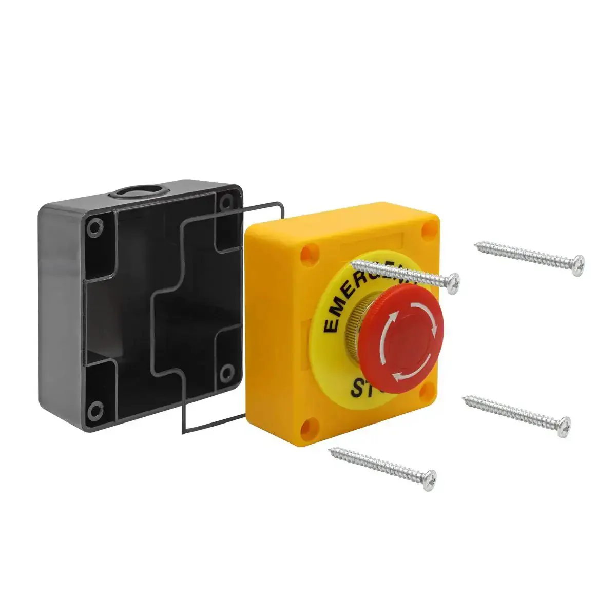 Emergency Stop Push Button Switch 660V 10A 2-Position DPST Momentary 1NO 1NC Red 40mm Mushroom Cap 2 Pack Pro-Grade Panel Mount For Safe Emergency Shutdown In Control Circuits - Image 3