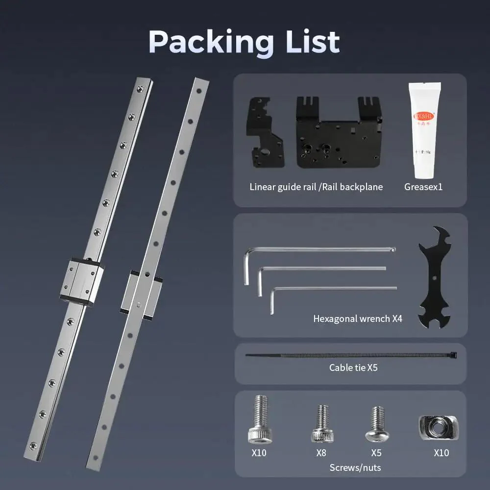 Ender 3 X Axis Linear Rail Kit With MGN12C Guide Rail 12.6 Inch Length Mount Bracket Sprite Pro Bracket Included Plug And Play Upgrade For Ender 3 Pro And Ender 3 V2 3D Printers - Image 3