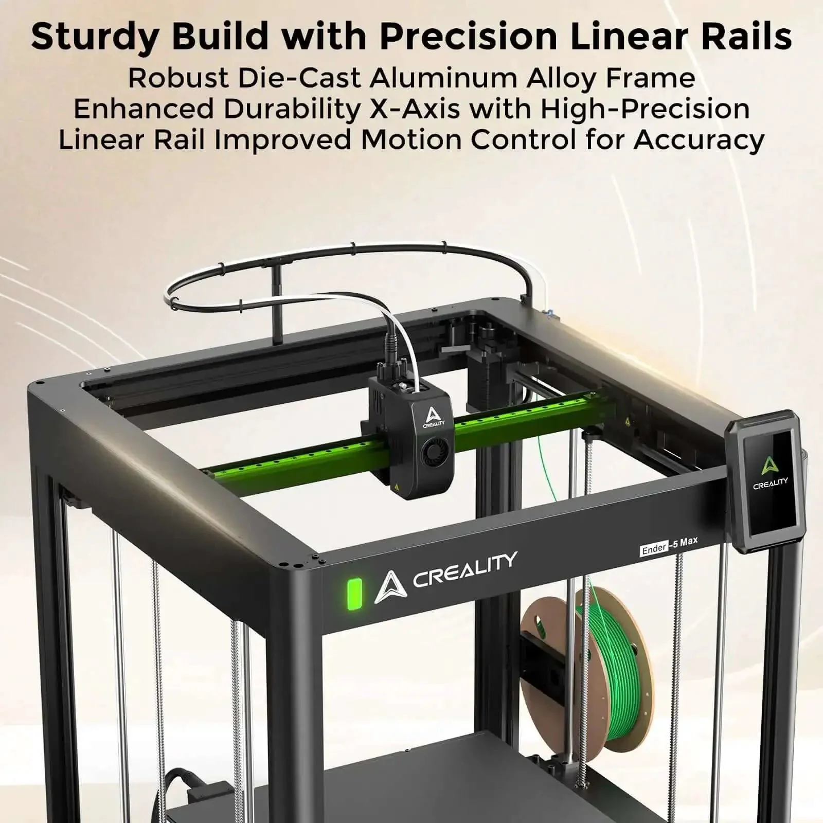 Ender-5 Max 3D Printer With Massive 400x400x400mm Build Volume, Crazy Fast 700mm Per Second Printing, 36-Point Auto Leveling, LAN Multi-Device Control, Professional FDM 3D Printing For Serious Makers And Pros - Image 3