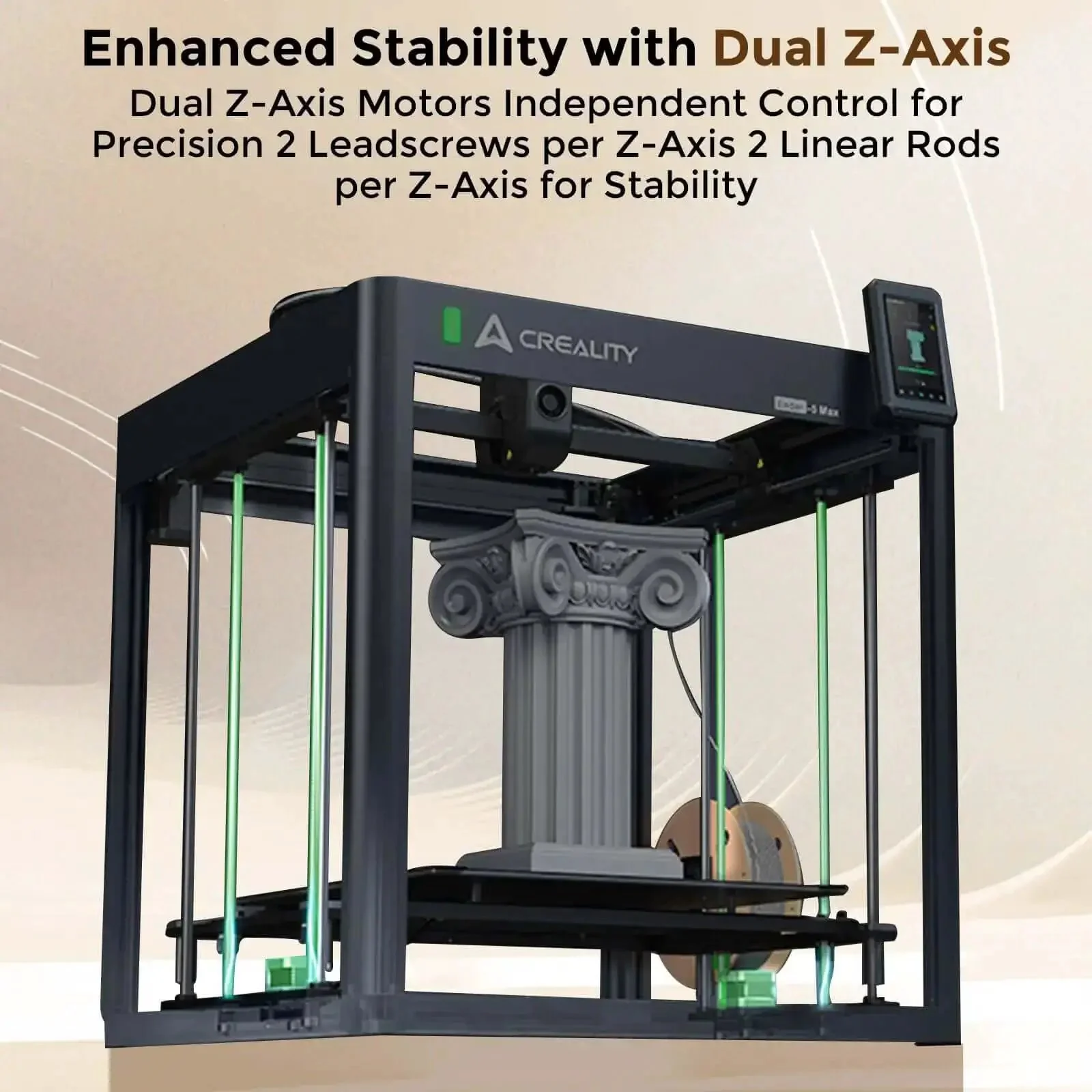 Ender-5 Max 3D Printer With Massive 400x400x400mm Build Volume, Crazy Fast 700mm Per Second Printing, 36-Point Auto Leveling, LAN Multi-Device Control, Professional FDM 3D Printing For Serious Makers And Pros - Image 4