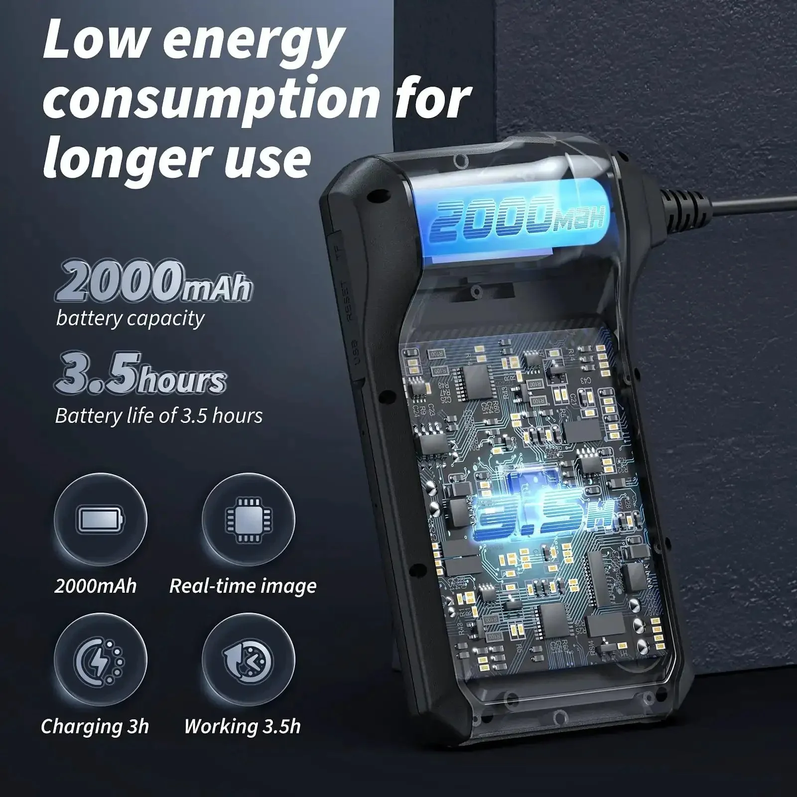 Endoscope Camera With Light For Inspections And Tight Spots Pro Grade Tool 4.3 Inch IPS Screen Delivers 1920P HD Video 8 LED Lights For Clear View 16.5 Ft SemiRigid Cord IP67 Waterproof Bore Scope For Sewer And Home Repairs Orange - Image 5