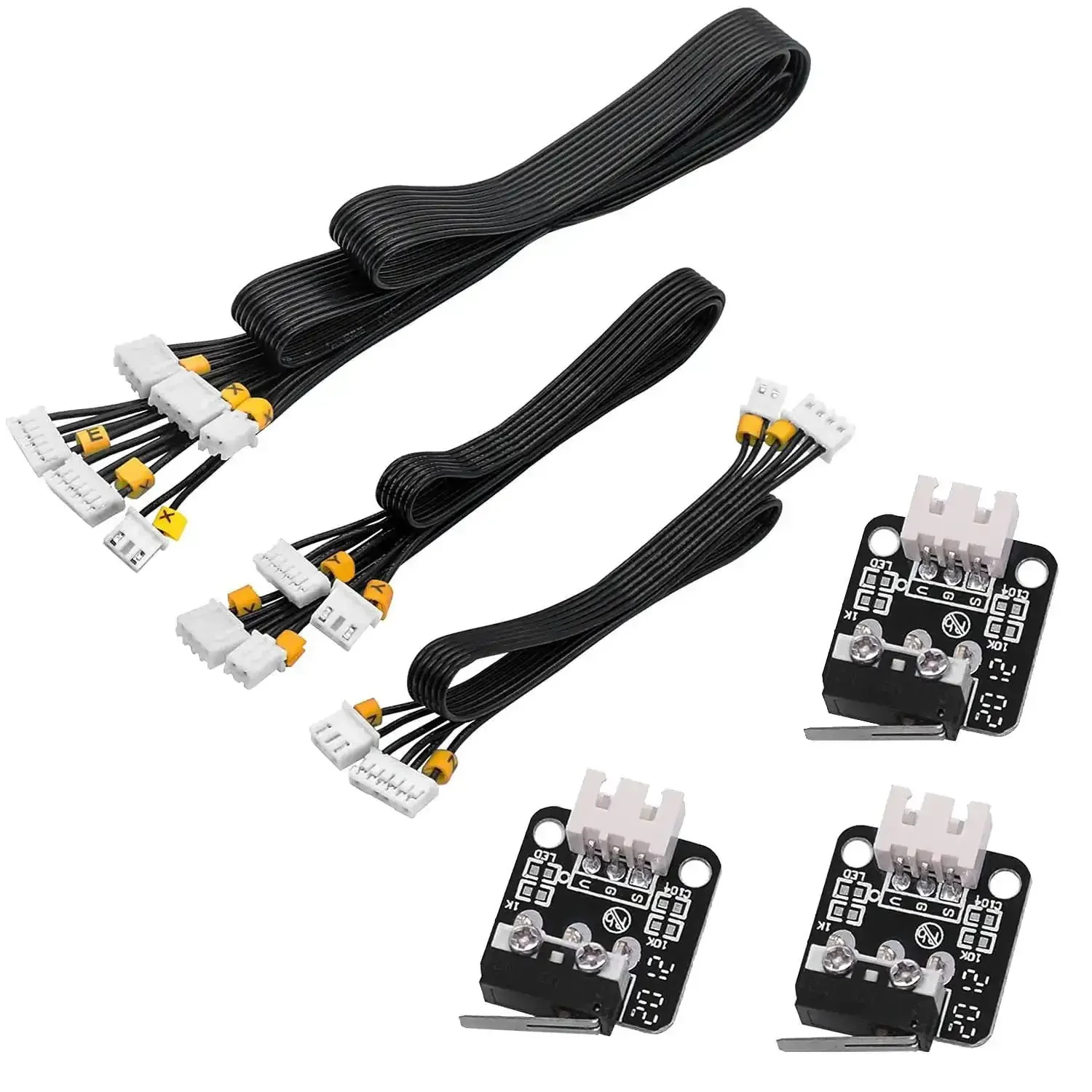 Endstop Limit Switch Accessory Kit For 3D Printers With X Y Z Axis Cables Includes Three Switches And Plug In Cables For Ender 3 Pro 3X CR 10 10S M F 021 XYZ