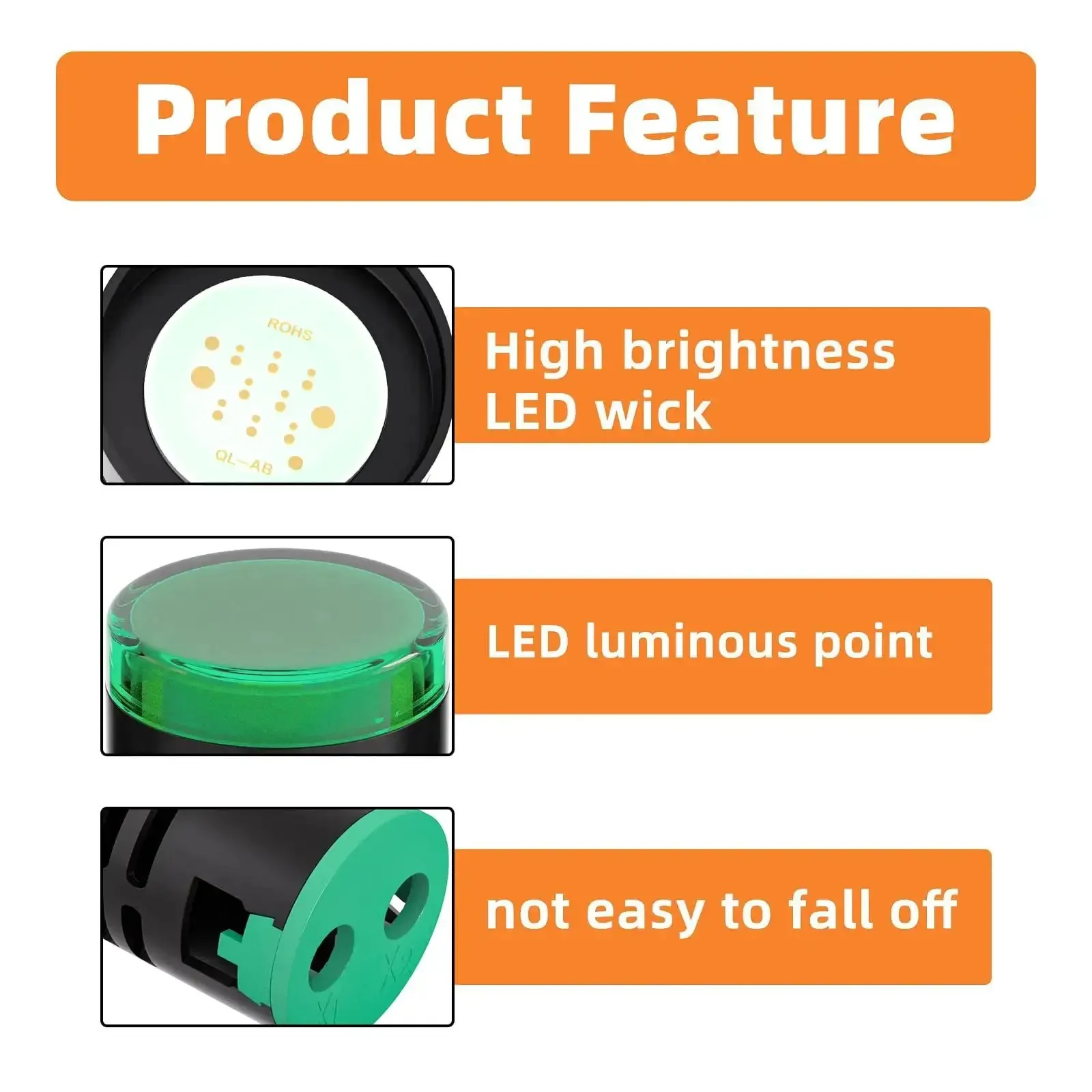 Energy Saving Indicator Lights Set For 12V, 24V And 110V Systems, 20 mA, 22 mm Mounting Hole, Red And Green High Brightness LEDs, Ideal For Power, Telecom, Machinery, Motors And Home Appliances, 10 Pcs - Image 6