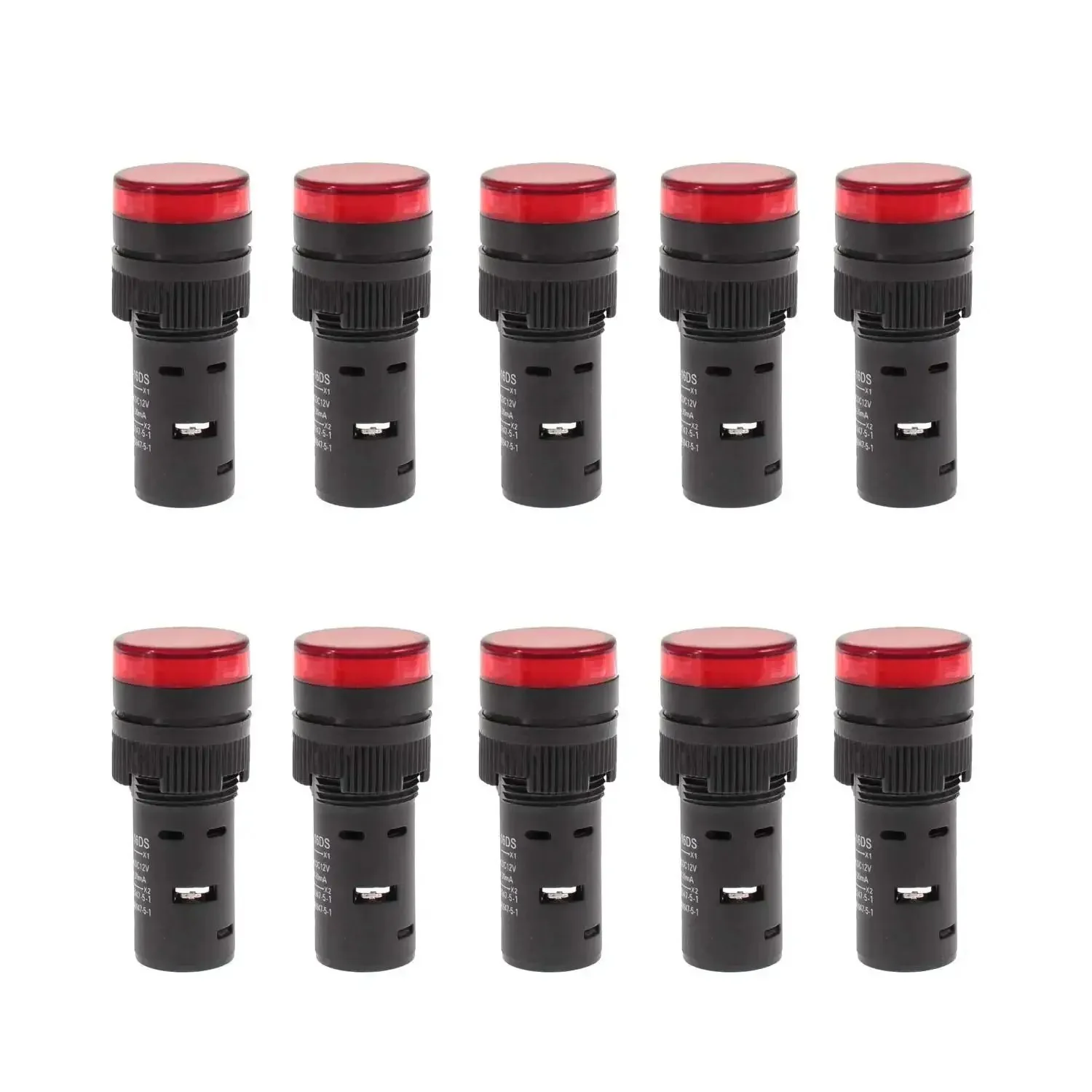 Energy Saving LED Indicator Light 110V AC DC 20mA Red Panel Mount For Industrial Equipment Machinery Distribution Boxes And Home Appliances 16mm Mounting Hole Easy Install