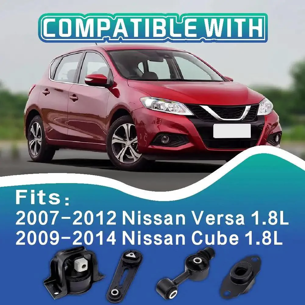 Engine And Transmission Mount Kit For 2007-2012 Nissan Versa 1.8L And 2009-2014 Nissan Cube 1.8L Direct Fit Replacement Set Of 4 OE A4312 A4318 A4320 A4323 Built To Last - Image 7
