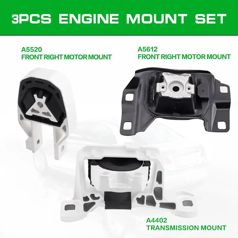 Engine And Transmission Mount Kit For Focus 2012 2013 2014 2015 2016 2017 2018 2.0L L4 Replacement Set Of Three Beefed Up OE Style Brackets For A Smooth Ride And Quieter Cabin - Image 8