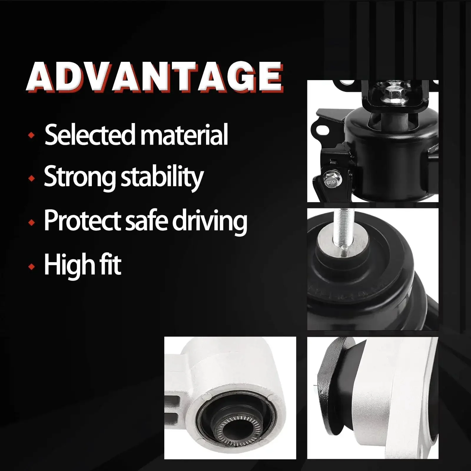 Engine And Transmission Mount Kit For Kia Soul 2010 2011 2012 2013 1.6L And 2010 2011 2.0L L4 Reusable Bracket Set 3pc OE A7190 A71078WO A71020 Durable Steel And Rubber Construction - Image 2