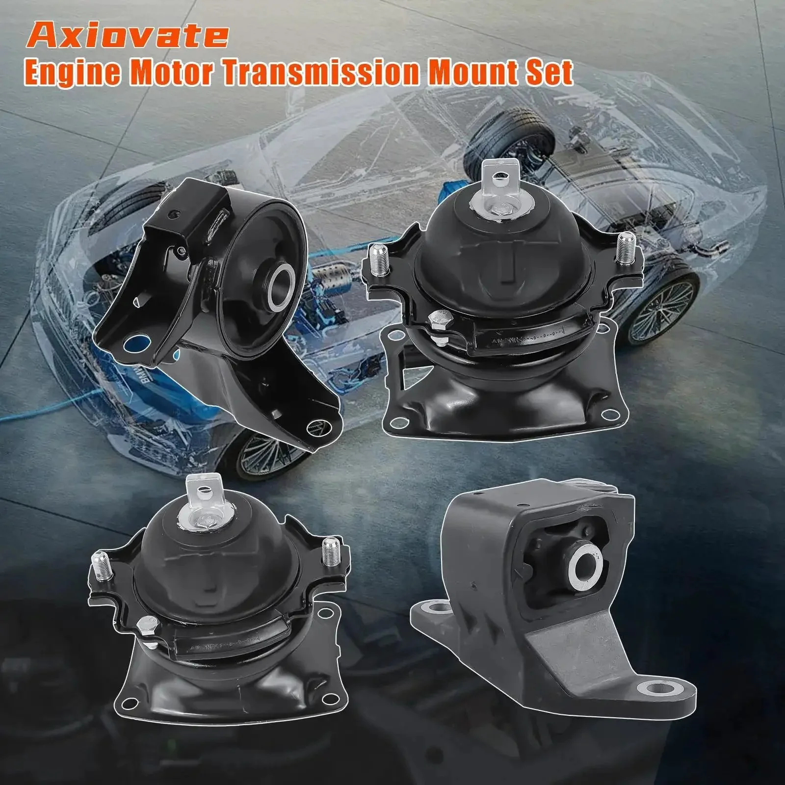 Engine And Transmission Mounts Set For Honda Odyssey 3 5L V6 2011 Through 2017 Replaces OE A4575EL A65094 A4587 A65017EL 4 Piece Kit Front Motor Mount Front Right Mount Transmission Mount Rear Engine Mount - Image 3