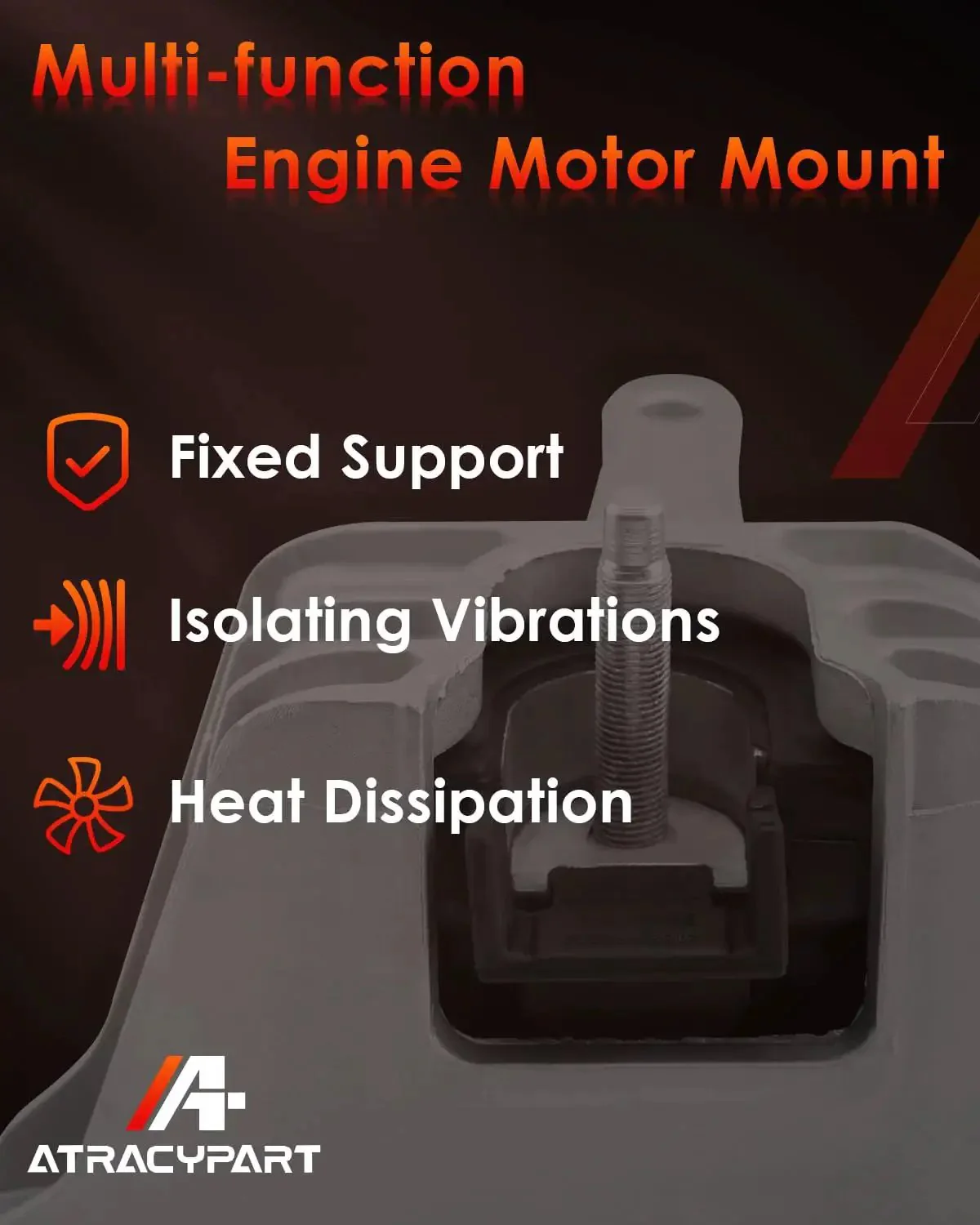 Engine Motor Mount Right Side Silver Aluminum Chassis Mount Compatible With 2017 To 2020 Hyundai Elantra GT Kona 1.4L 1.6L 2.0L Replaces 21810 J9000 21810 F2000 - Image 5