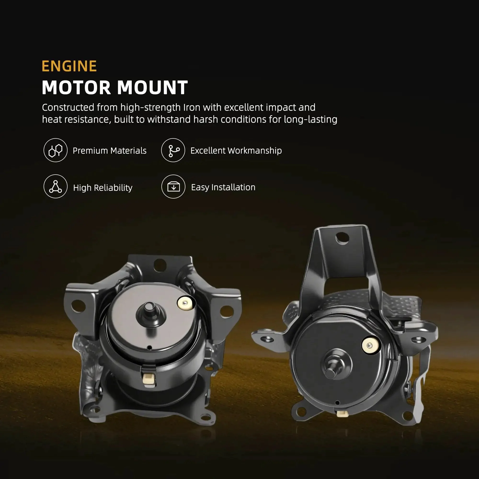 Engine Motor Mount Set Fits Escalade ESV 2015 to 2019 Silverado 1500 2014 to 2018 Yukon 2015 to 2019 Yukon XL 2015 to 2019 Suburban 2015 to 2019 Tahoe 2015 to 2019 4.3L 5.3L 6.2L V8 OE A5739 A5738 Heavy Duty Mounts - Image 4
