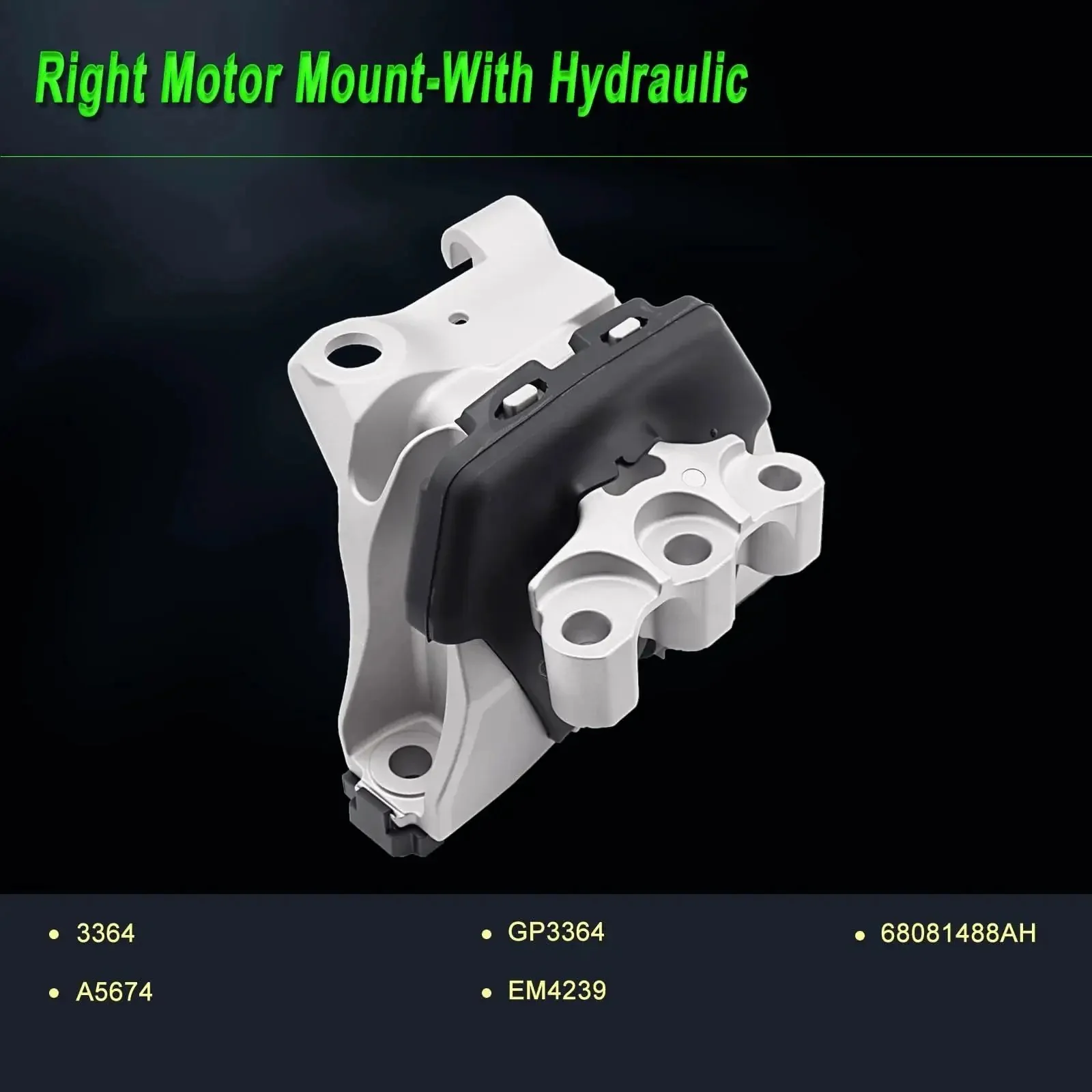 Engine Motor Mount Set For 2013 2014 2015 2016 Dodge Dart 2.0L 2.4L Replacement A5674 A5690 A5822 Includes Right Mount And Rear Torque Mount 3 Piece Kit Premium Ready To Install Direct Fit Durable Replacement Part - Image 5