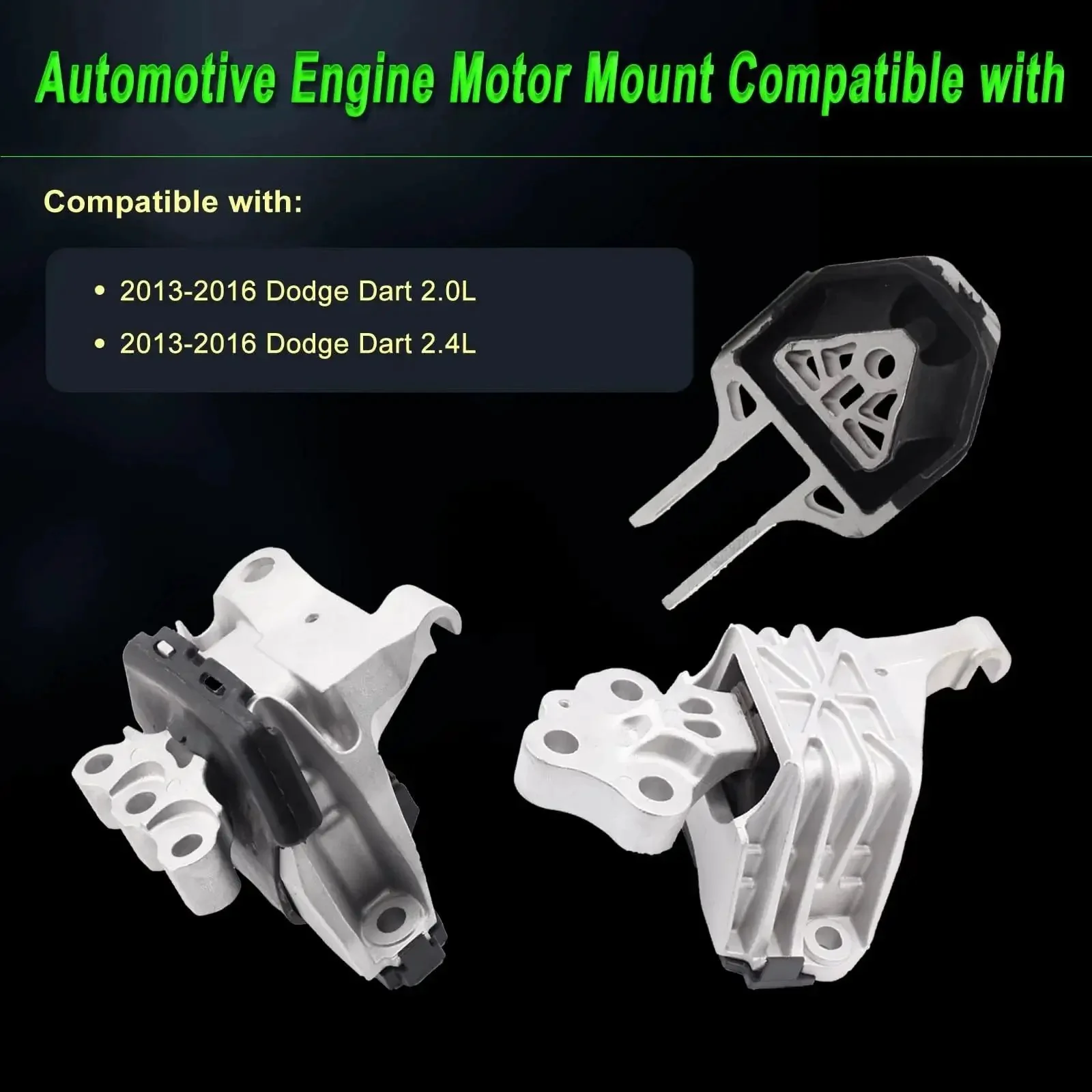 Engine Motor Mount Set For 2013 2014 2015 2016 Dodge Dart 2.0L 2.4L Replacement A5674 A5690 A5822 Includes Right Mount And Rear Torque Mount 3 Piece Kit Premium Ready To Install Direct Fit Durable Replacement Part - Image 7