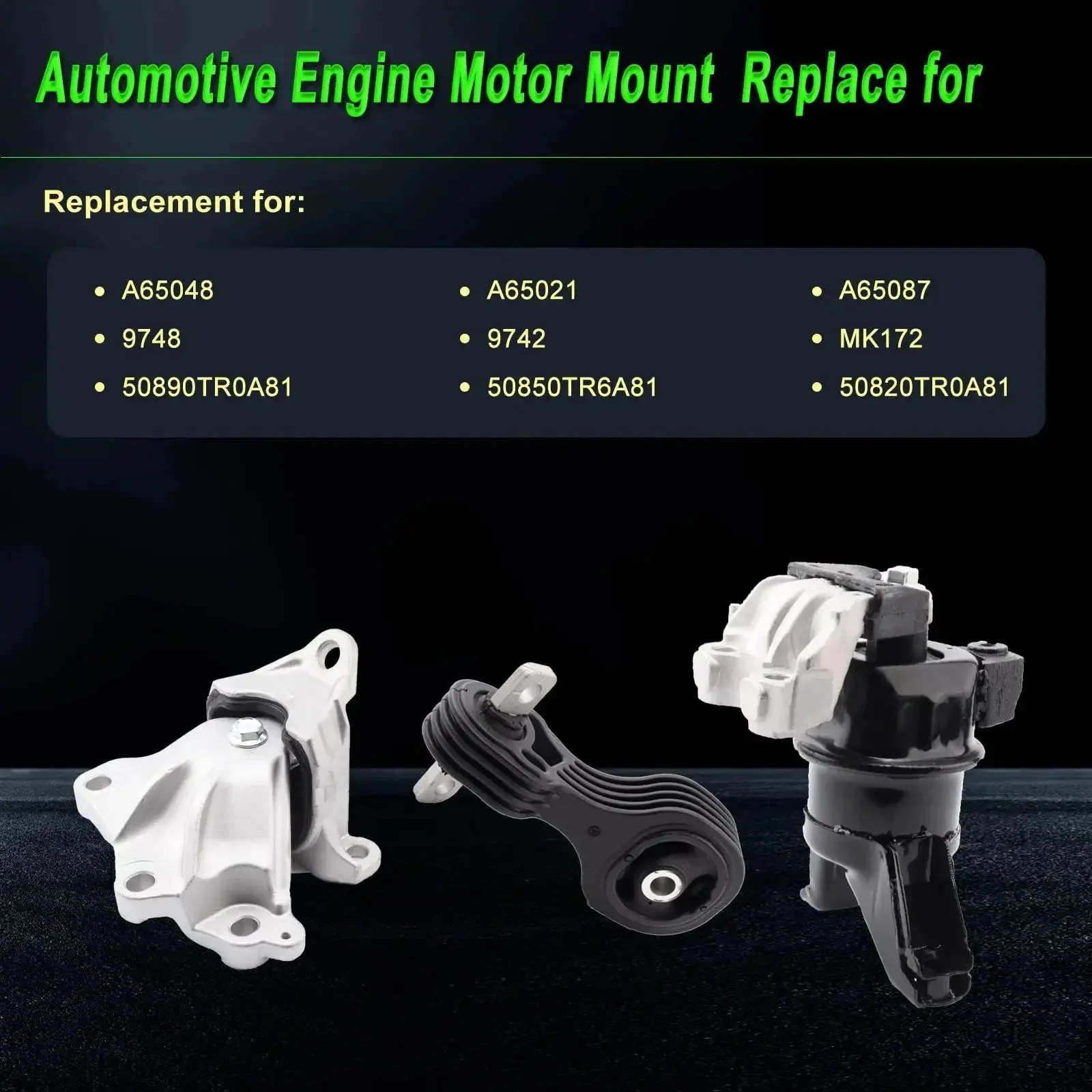 Engine Motor Mount Set For Honda Civic 2012 2013 2014 2015 1.8L Front Motor Mount And Rear Torque Strut Mount Plus Center Transmission Mount 3 Piece Replacement Kit For Smoother Ride And Reduced Vibration - Image 6