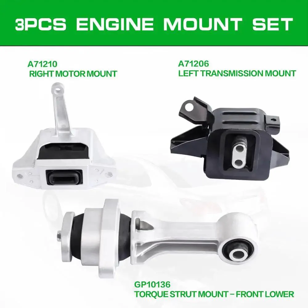 Engine Mount Kit For Hyundai Elantra And Elantra GT 2017-2020 1.4T 1.6T 2.0L And 2018-2020 Elantra GT 1.6T 2.0L 3 Piece Direct Fit OE Replacement Beefed-Up Build - Image 8