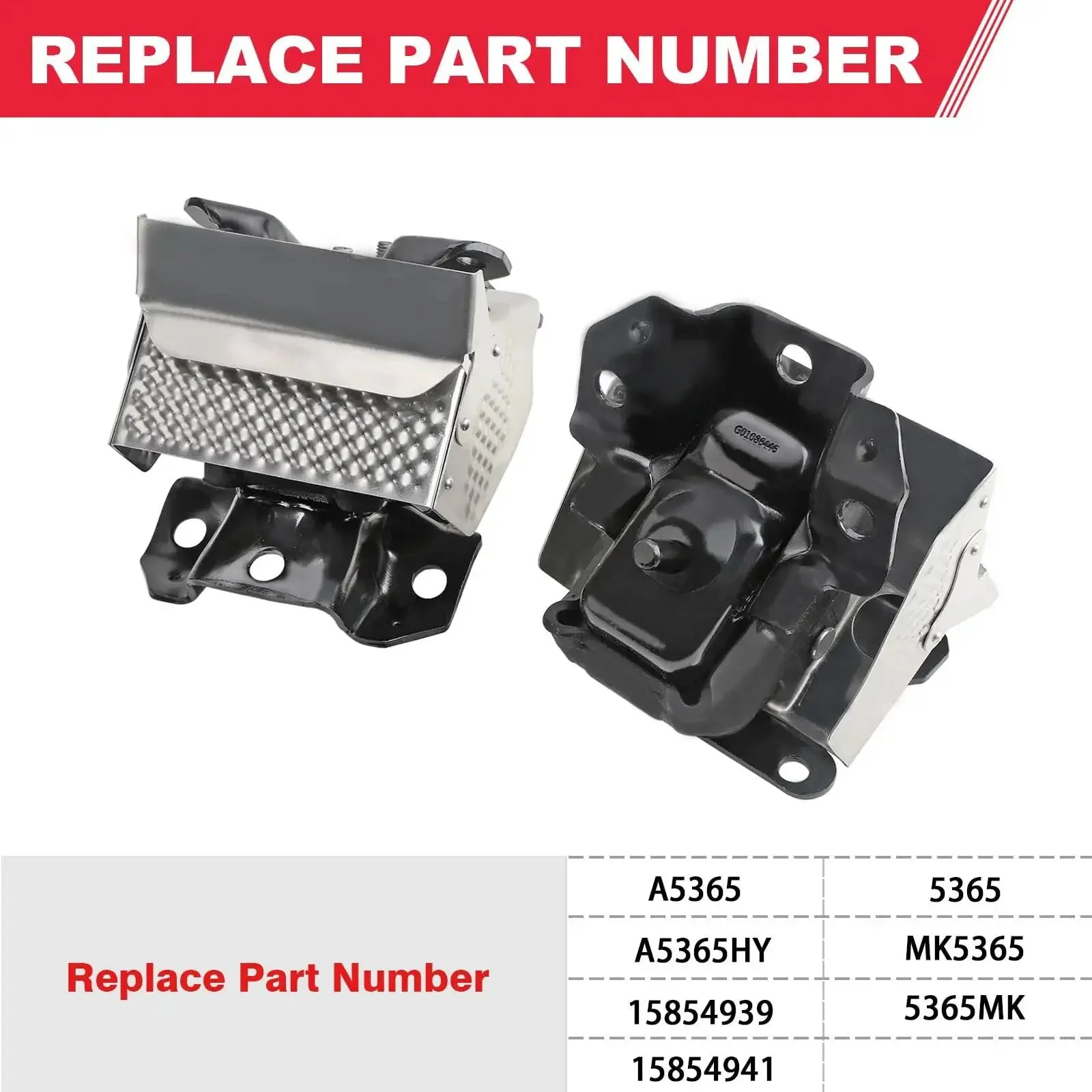 Engine Mount Set Two Piece With Heat Shield For 2007 Through 2014 GM Trucks And SUVs Right And Left Replacement A5365HY Replaces 15854941 15854939 Tough As Nails Aluminum Iron Rubber Mounts For Smooth Engine Operation And Vibration Dampening - Image 7
