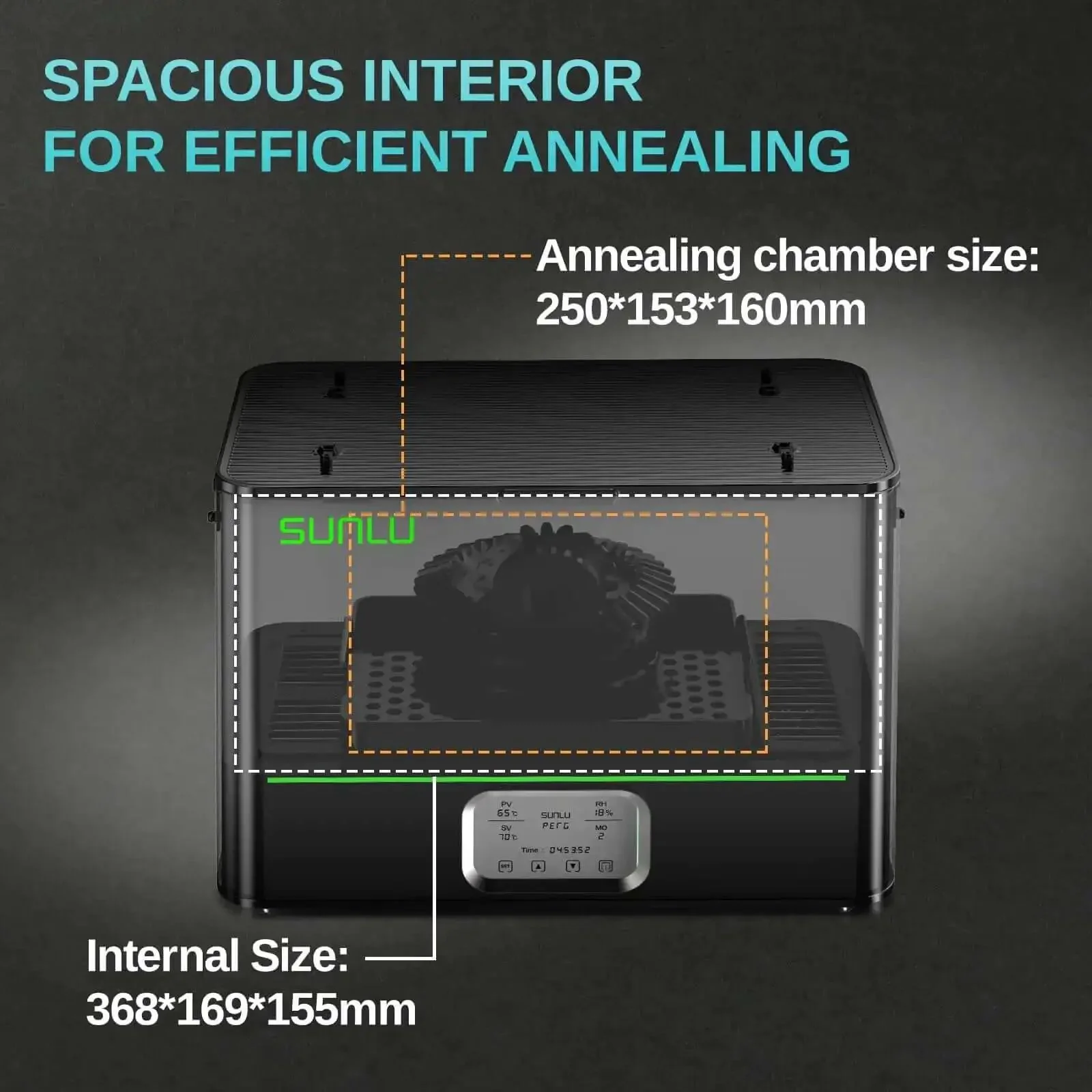 Engineering Filament Dryer Box With 110C Heat And 500W PTC Heater, 3 In 1 Drying Anneal And Dehumidify For ABS PC PA-CF GF FR-ABS Filaments, Dual Layer Sealed Chamber Delivers Consistent, High Quality 3D Prints - Image 2