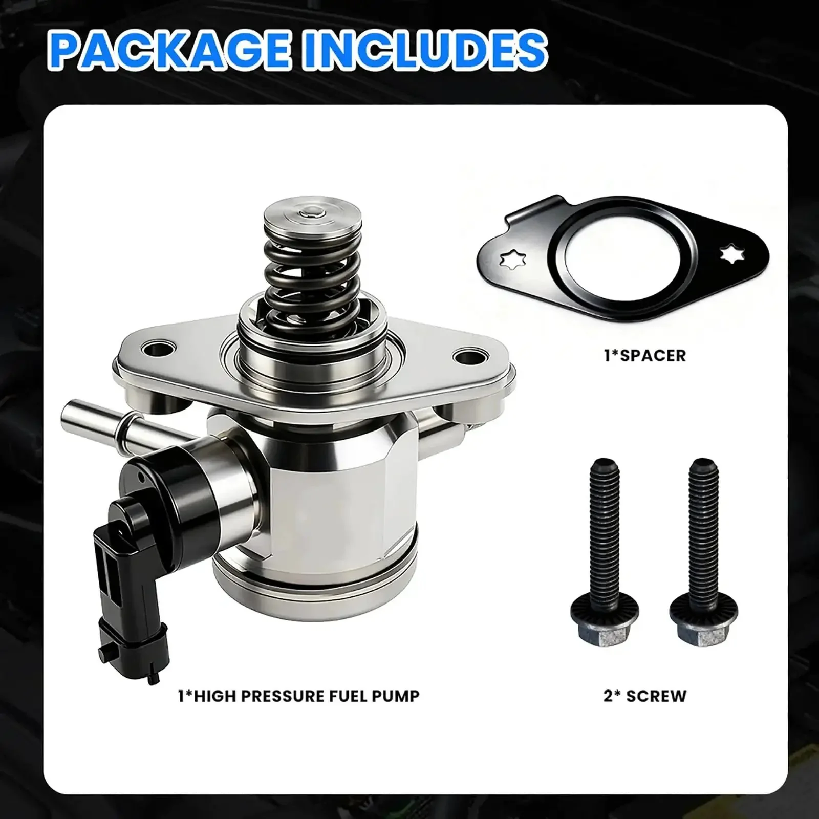 EP1028 High Pressure Fuel Pump Plug And Play Compatible With 2010 To 2017 2 4L Buick LaCrosse Regal Verano Chevy Equinox Malibu GMC Terrain Direct Injection Fuel Pump Assembly Part Numbers 12641847 And 12639694 - Image 2