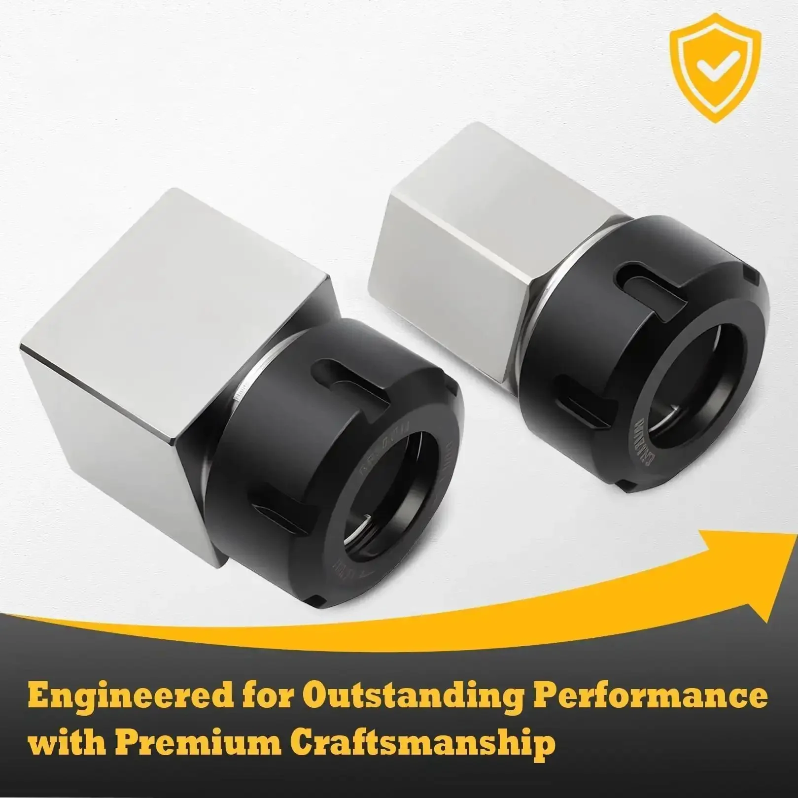 ER-32 Collet Block Set For CNC Machining, Square And Hex Workholding Blocks, High Precision Ground Flatness 0.2-0.3mm, Versatile For Parallel, Square Or Hex Shaping, Great For Precise Milling And Fixture Jobs - Image 4