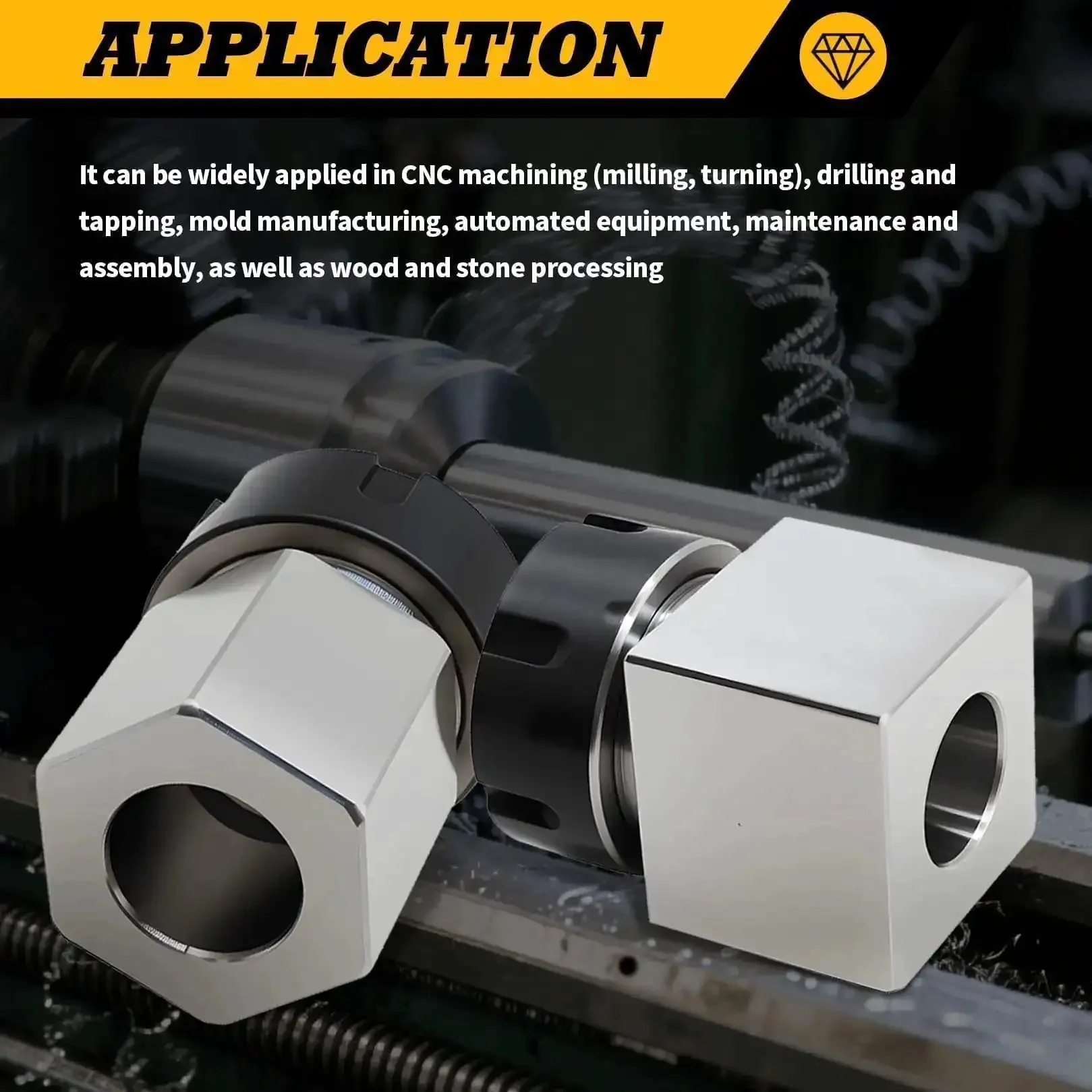 ER-32 Collet Block Set For CNC Machining, Square And Hex Workholding Blocks, High Precision Ground Flatness 0.2-0.3mm, Versatile For Parallel, Square Or Hex Shaping, Great For Precise Milling And Fixture Jobs - Image 5