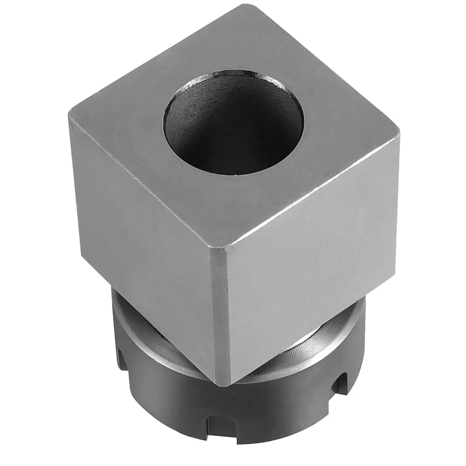 ER 32 Collet Block Square Hardened Steel Fast Set Up Spring Chuck Block With Collet Nut For CNC Milling Lathe Engraving Tool, Precision Square Block For Tight Grips, Rock Solid Stability, And Flatness In High Speed Machining - Image 2