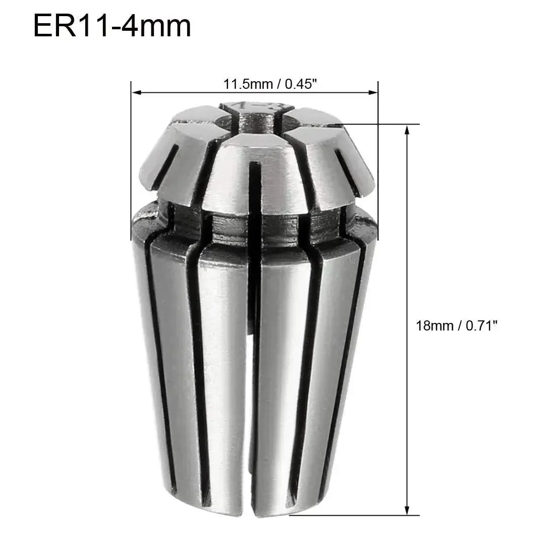 ER11 4mm Spring Collet Chuck For CNC Engraving Machine Lathe Milling Tool Built Beefy Tough With 40Cr Steel Construction And Precise 0.015mm Clamping Tolerance For High Stability - Image 3