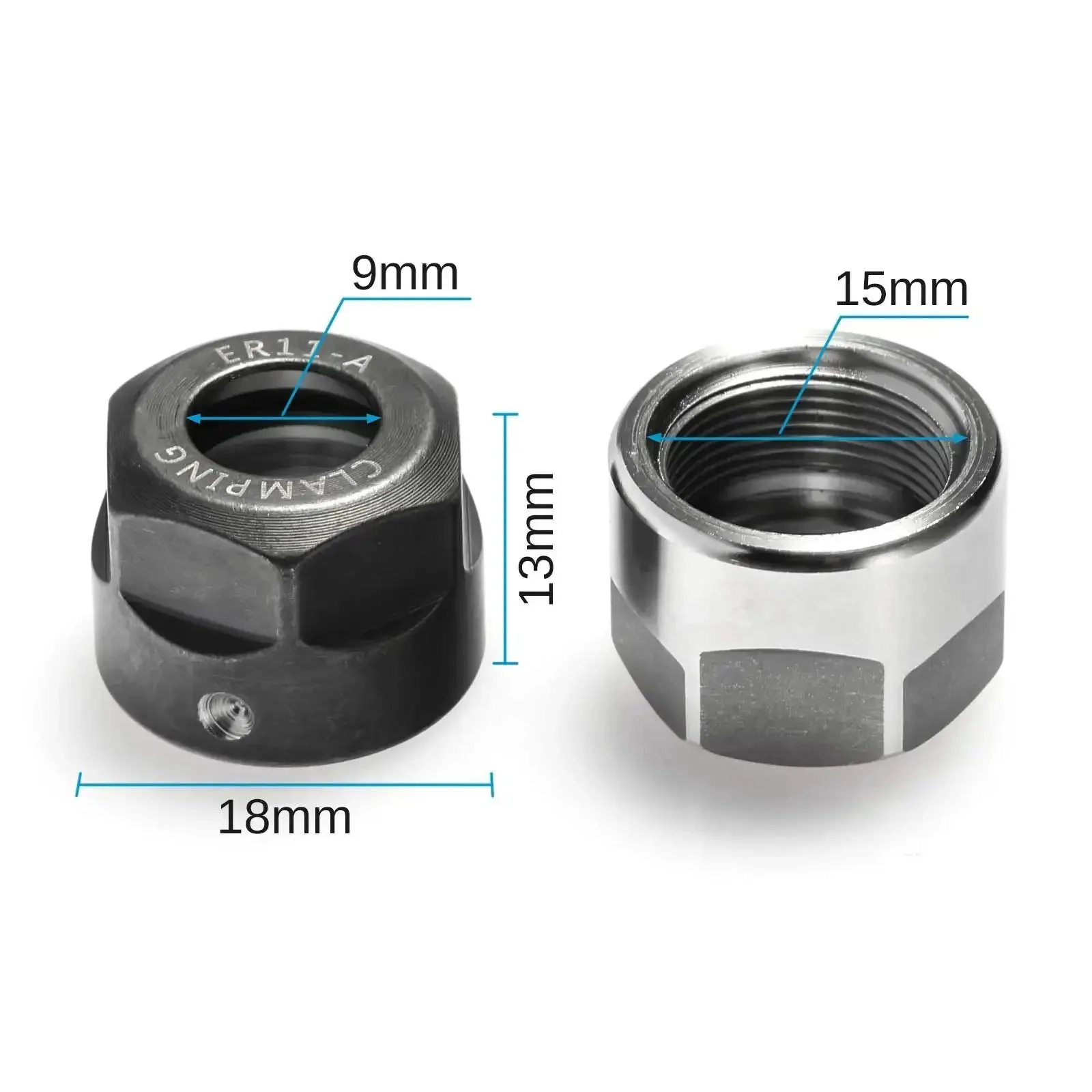 ER11-A Collet Clamping Nut Set With Dynamic Balance Holes For CNC Milling Lathe Holders Four Pack Alloy And Hardened Steel QuickChange Nuts Ready To Go For Multiple Collets - Image 9