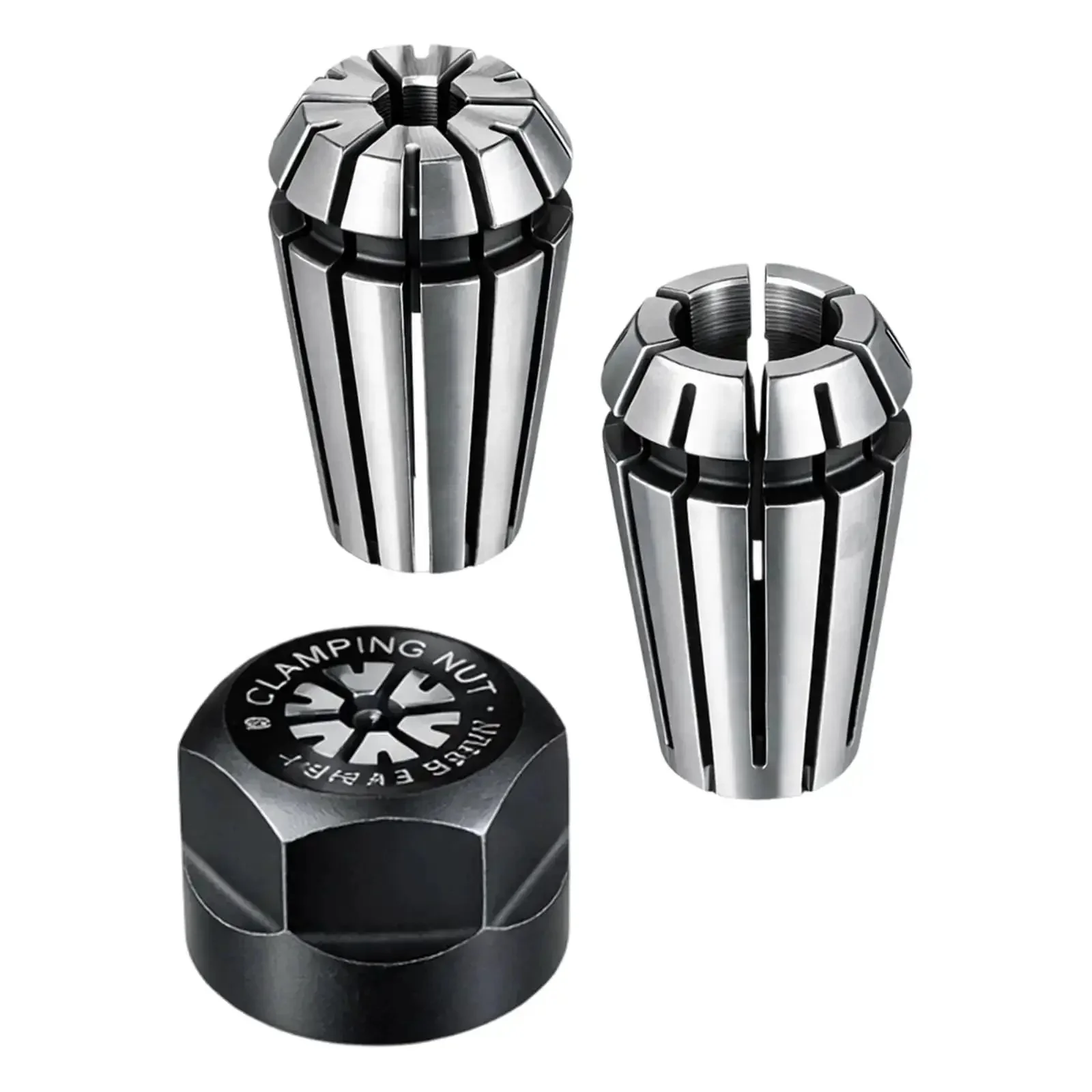 ER11 Collet Set High Precision CNC Engraving Milling Lathe Tools Included 1/8 Inch Chuck 1/4 Inch Chuck With Clamping Nut Pro Grade CNC Accessories For Milling Machine